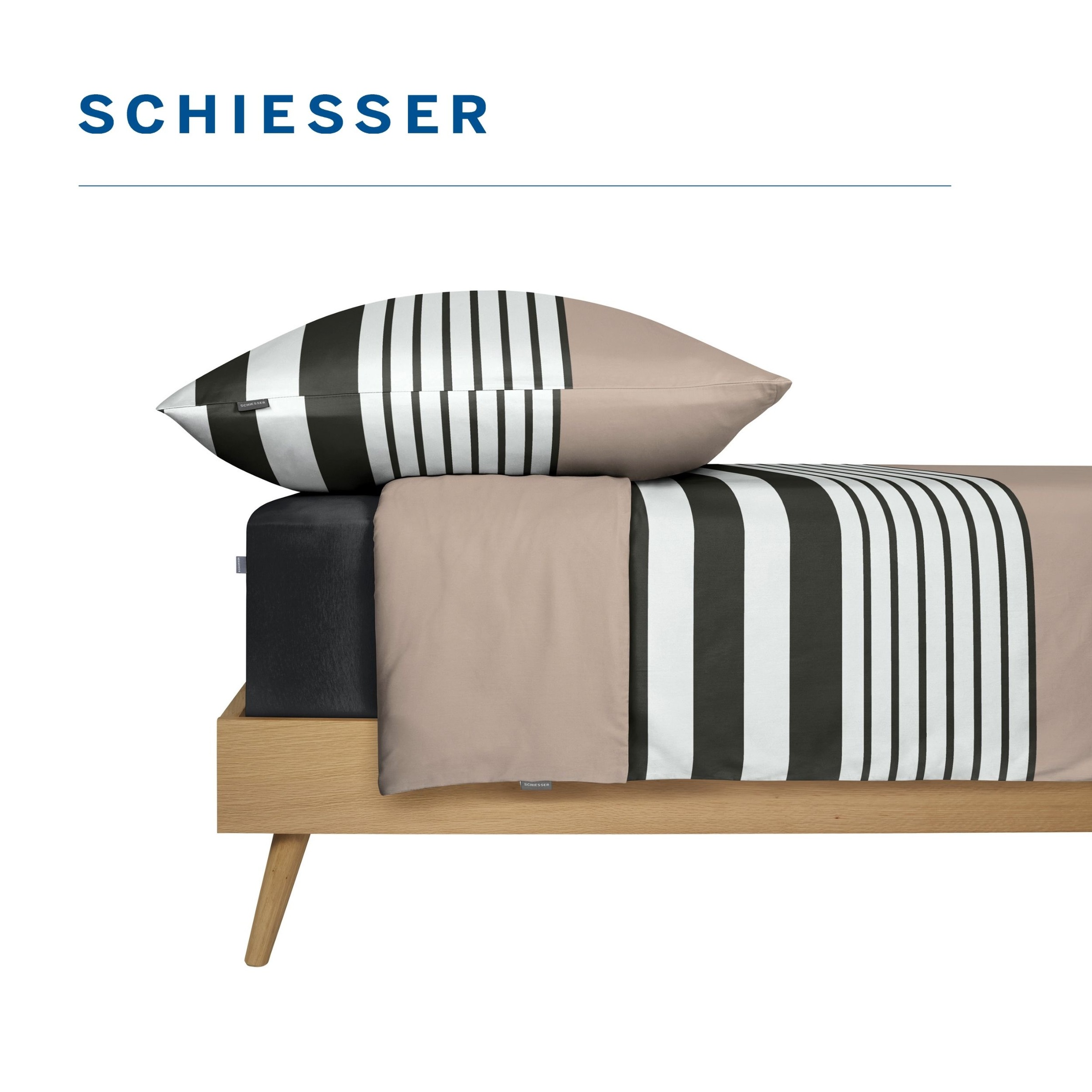 Schiesser Bettwäsche »Leika aus weicher Baumwolle mit Streifen-Design« 2 OEKO-TEX® MADE IN GREEN