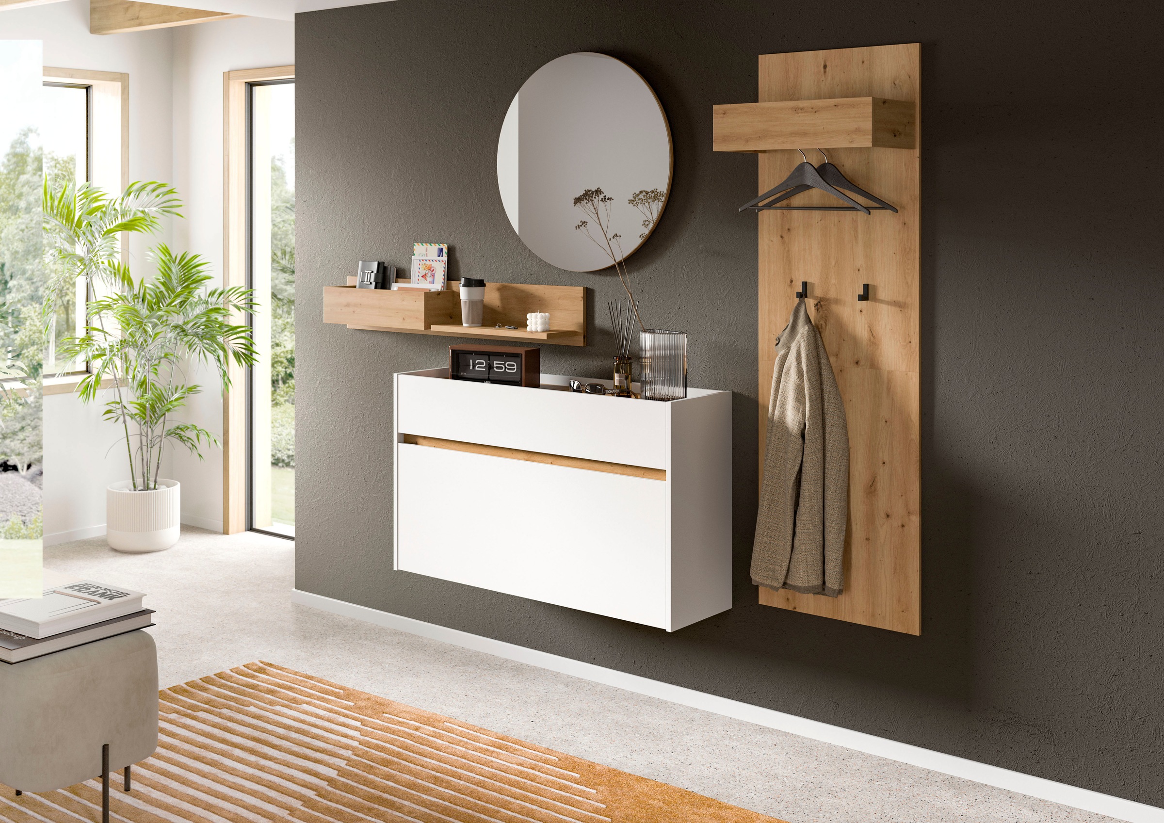 Home affaire Garderoben-Set "EVRID, 4-teilig, Breite 205 cm, individuell hä günstig online kaufen