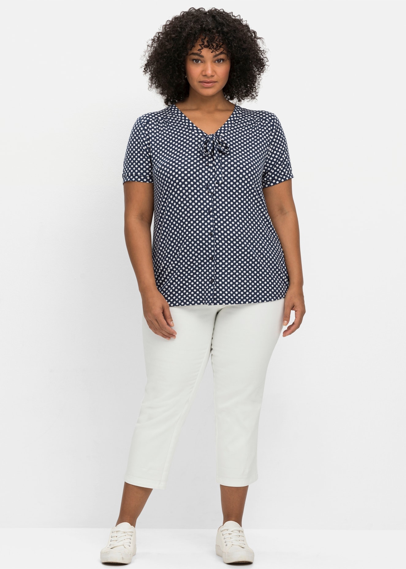 sheego by Joe Browns Kurzarmshirt "Blusenshirt", (1 tlg.) günstig online kaufen