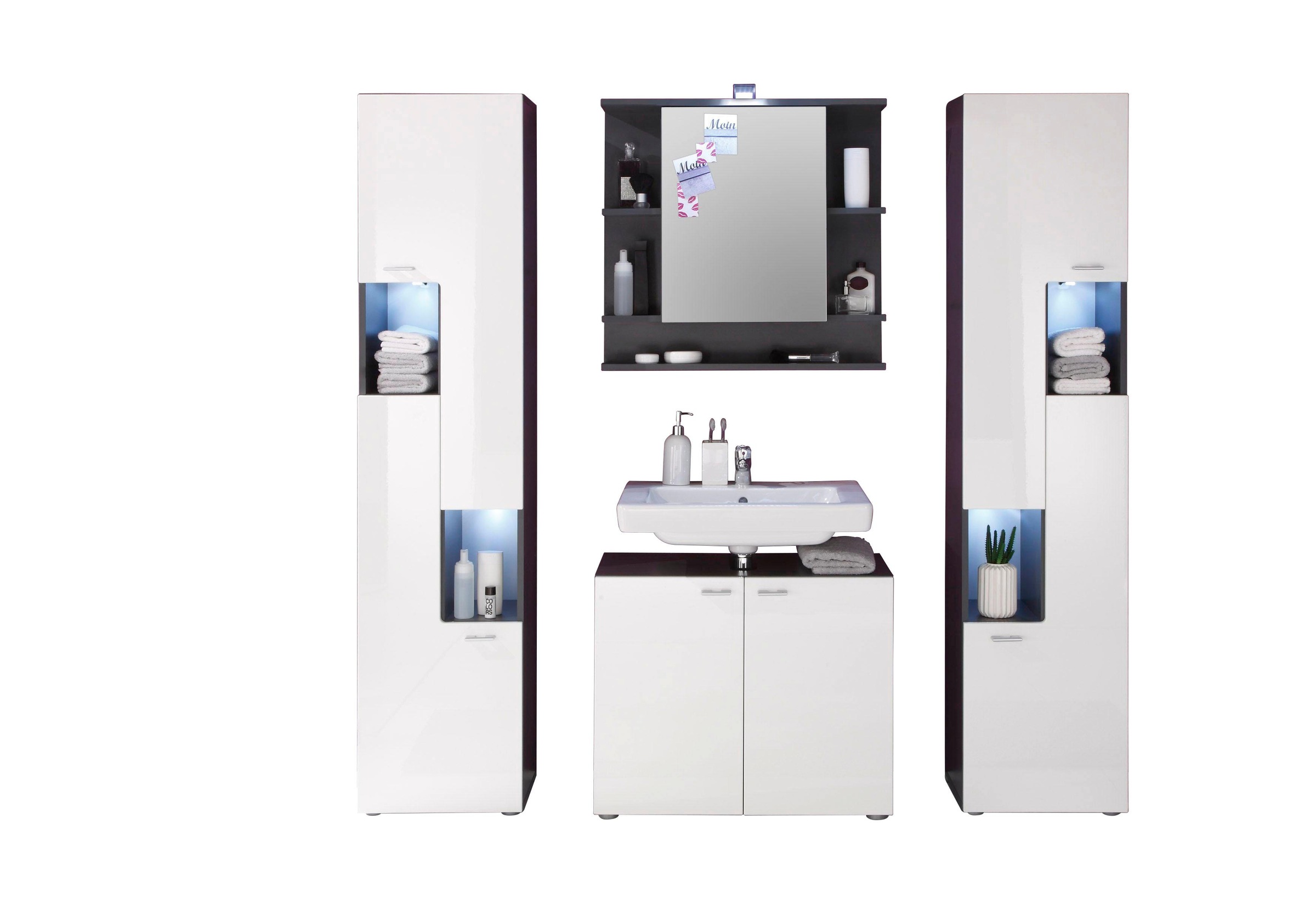 trendteam Badmöbel-Set Tetis, (Set, 4 St.)