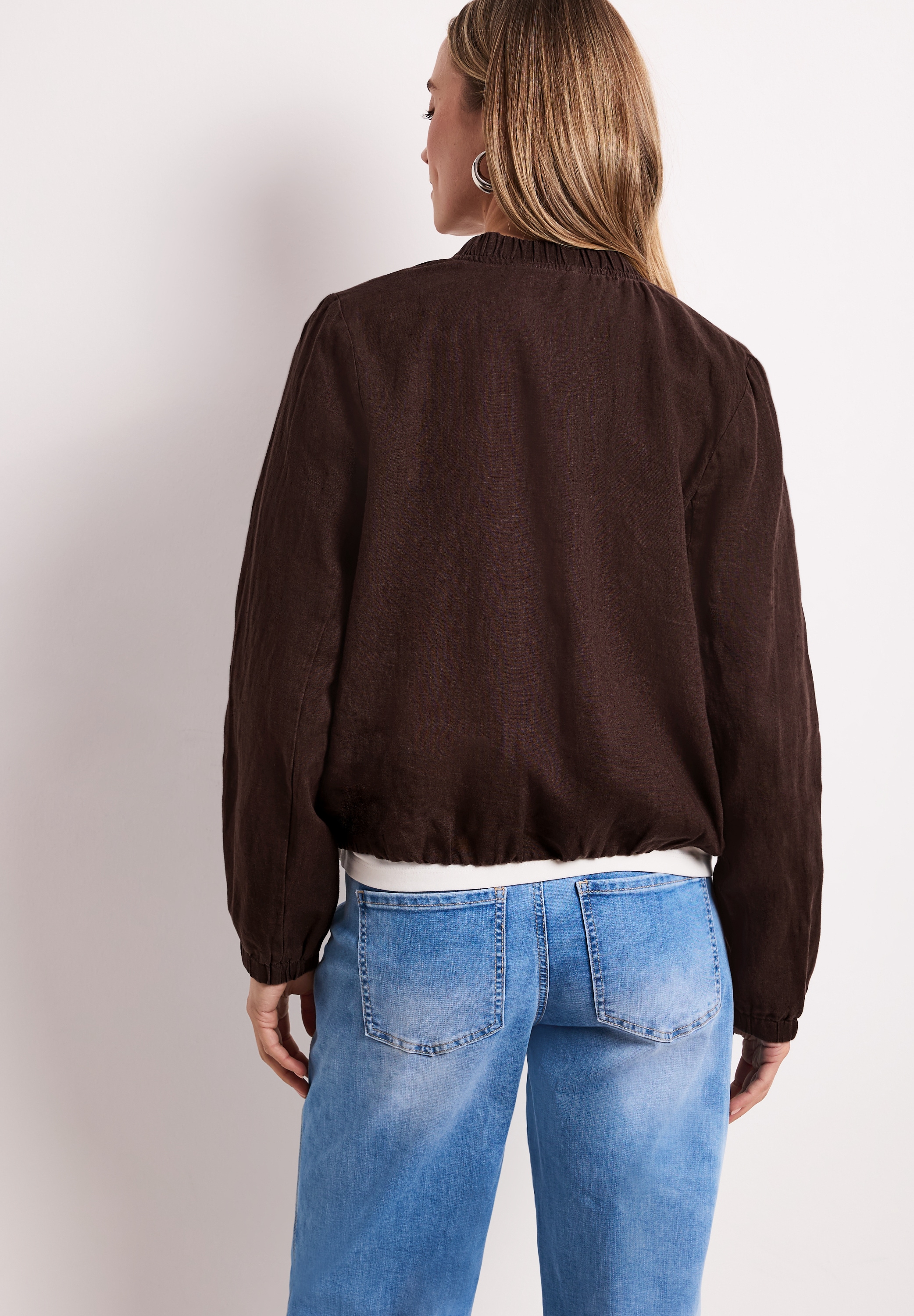 STREET ONE Blouson ohne Kapuze aus Leinen