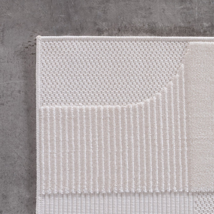 Ayyildiz Teppiche Teppich »DOHA 1651«, rechteckig, 4 mm Höhe, 3D Hoch-Tief-Effekt, leichter Kurzflor, Läufer, In- und Outdoor