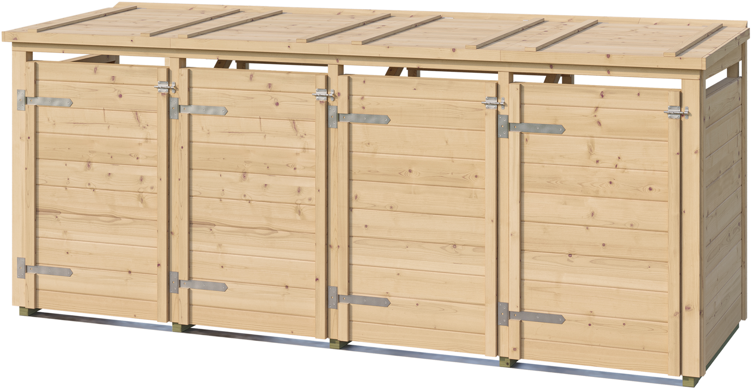 weka Mülltonnenbox »Killarney« Metall pulverbeschichtet, für 4 Mülltonnen, BxTxH: 300x92x127 cm