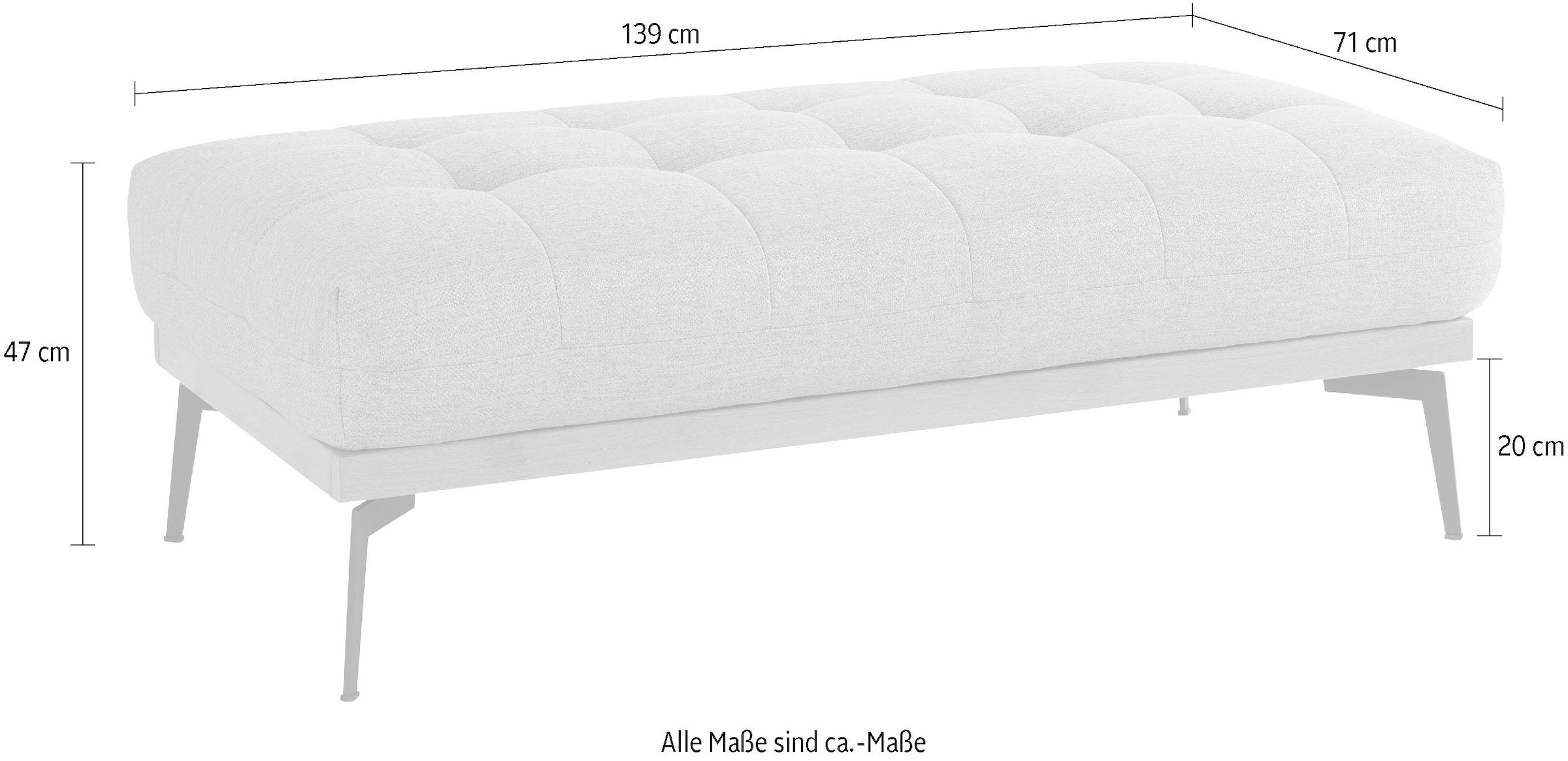 exxpo - sofa fashion Hocker »Palic, moderner Polsterhocker mit tollen Verarbeitungsdetails«
