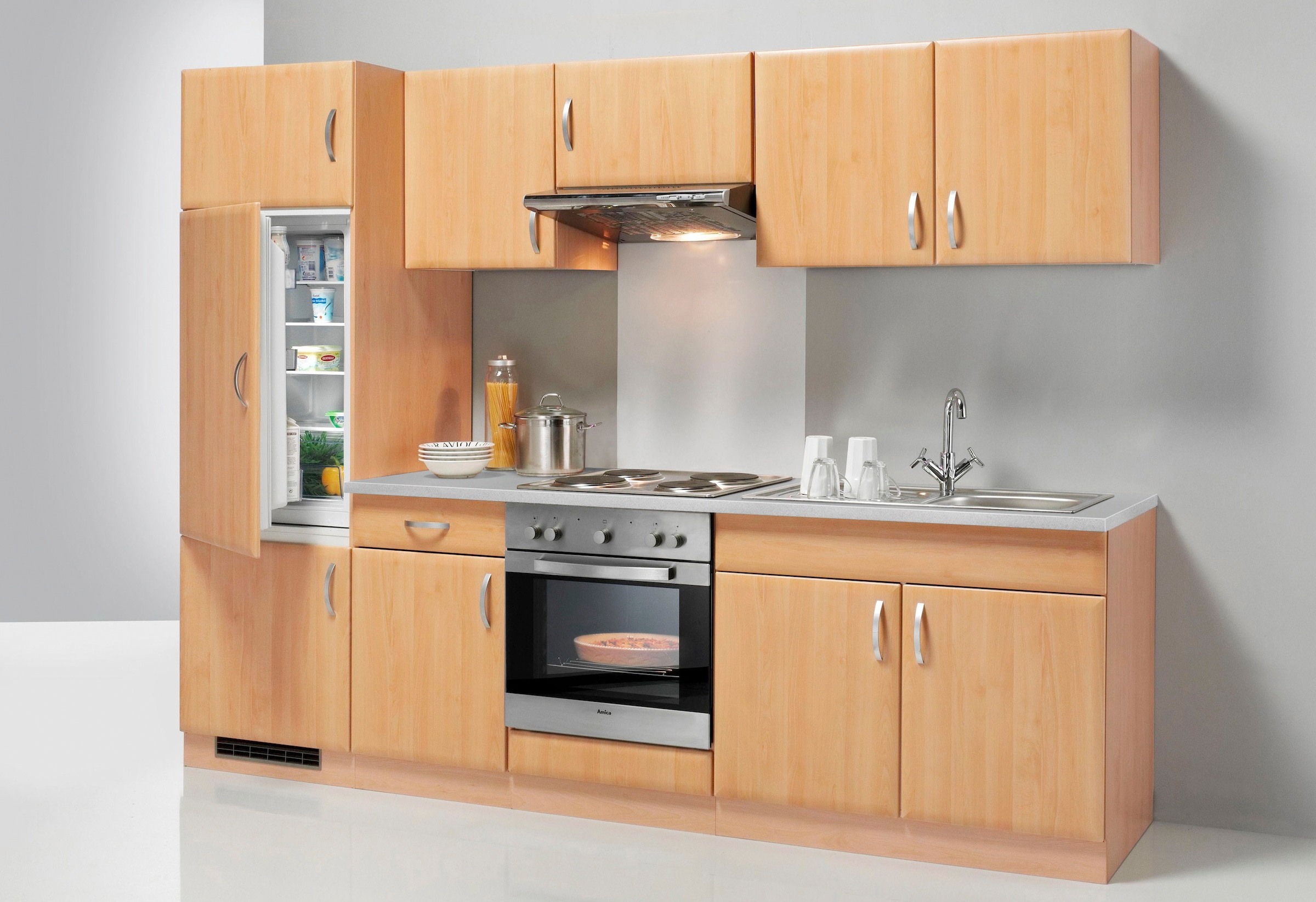 wiho Küchen Küchenzeile »Prag«, mit E-Geräten, Breite 270 cm - Set 1  bestellen | BAUR | Spülenschränke