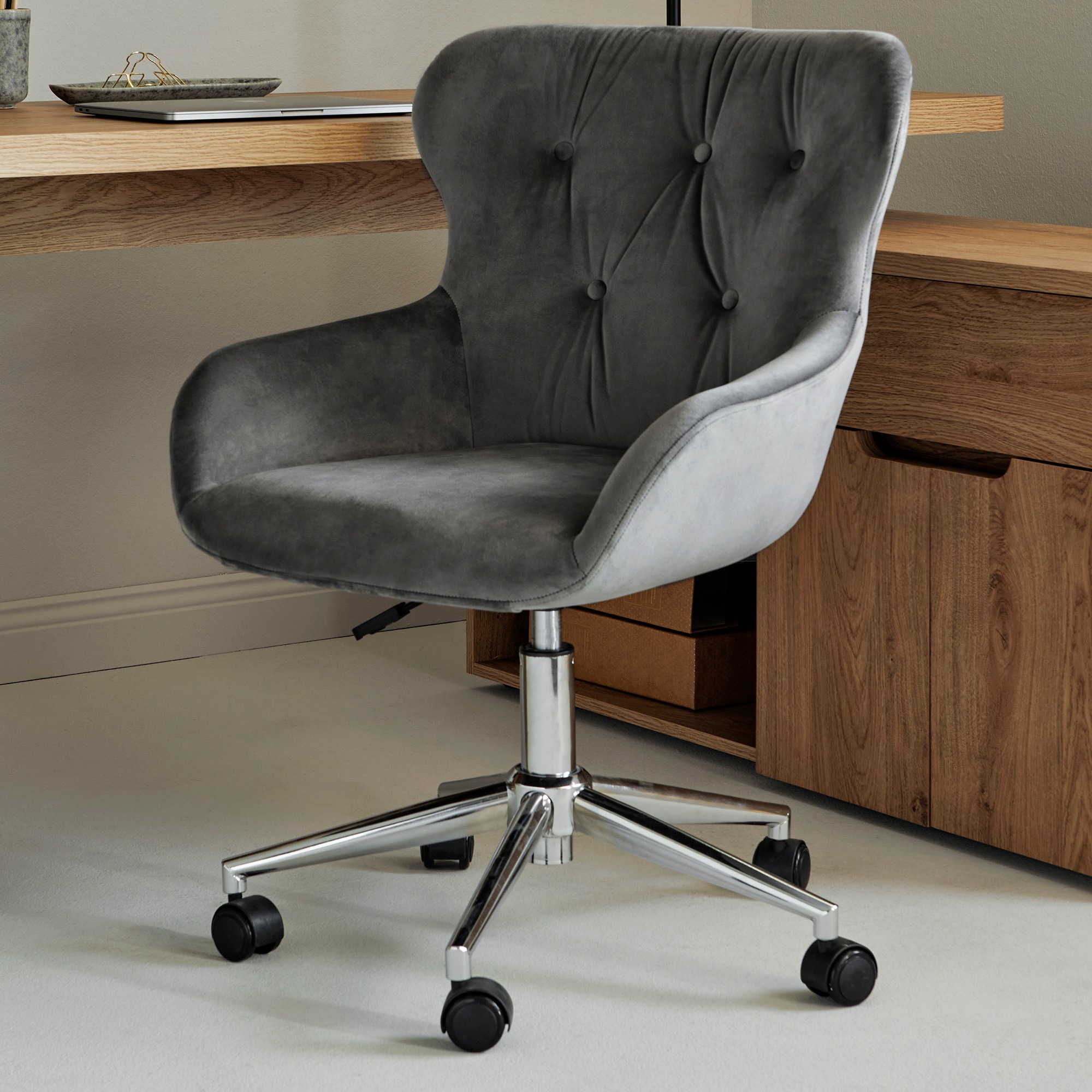 Jahnke Schreibtischstuhl "CLUB WORX" () 1 Samtstoff Büro-/ Schreibtischstuh günstig online kaufen