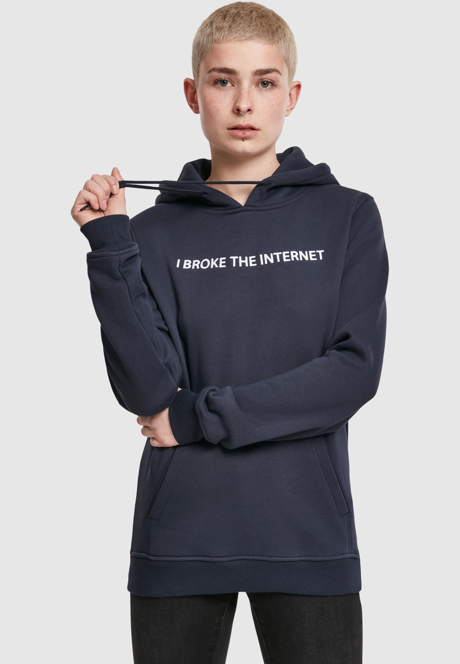 MisterTee Kapuzenpullover »MisterTee Damen Ladies I broke Hoody«, (1 tlg.)