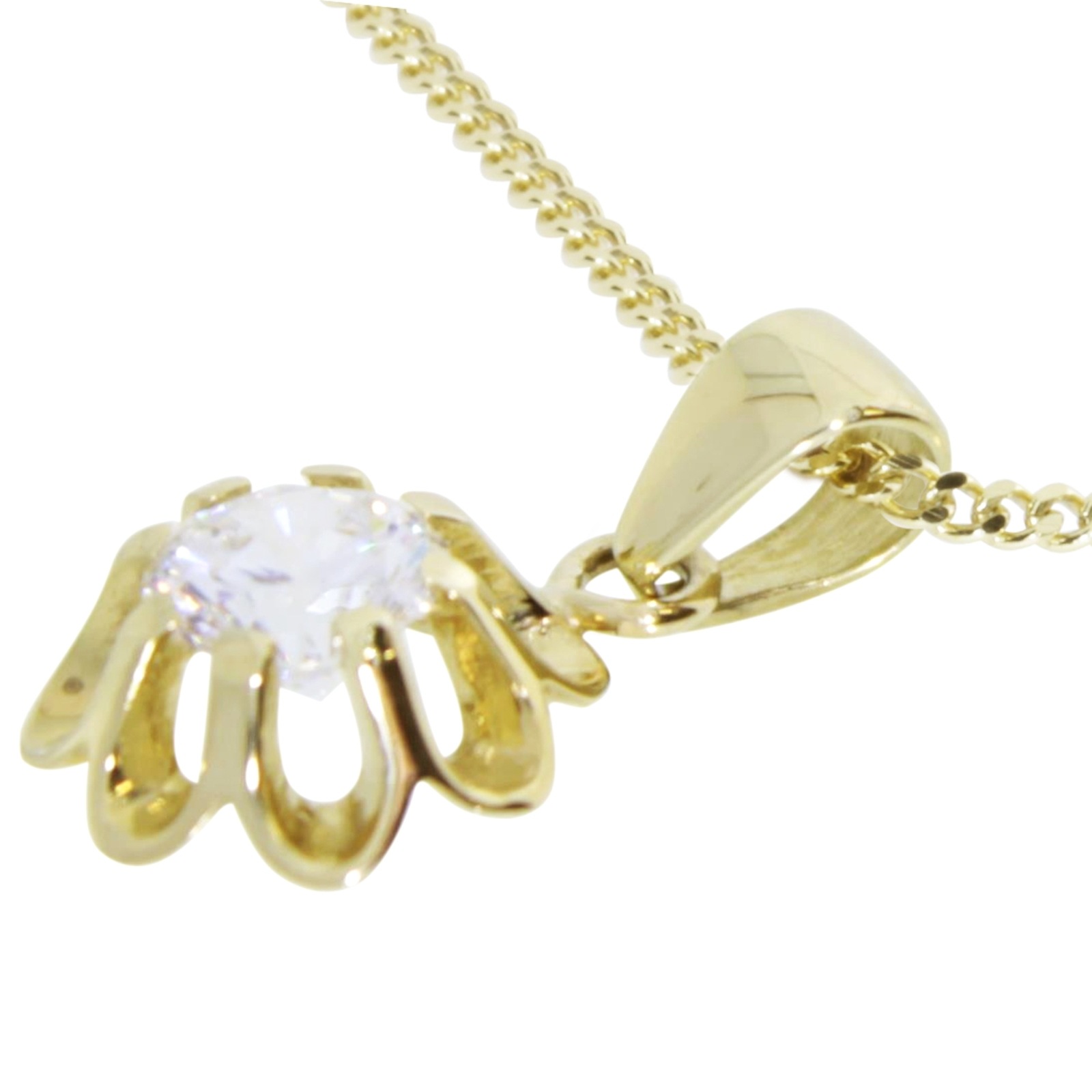 OSTSEE-SCHMUCK Kette und Anhänger Set »- Pia 6 mm - Gold 333/000 - Zirkonia«