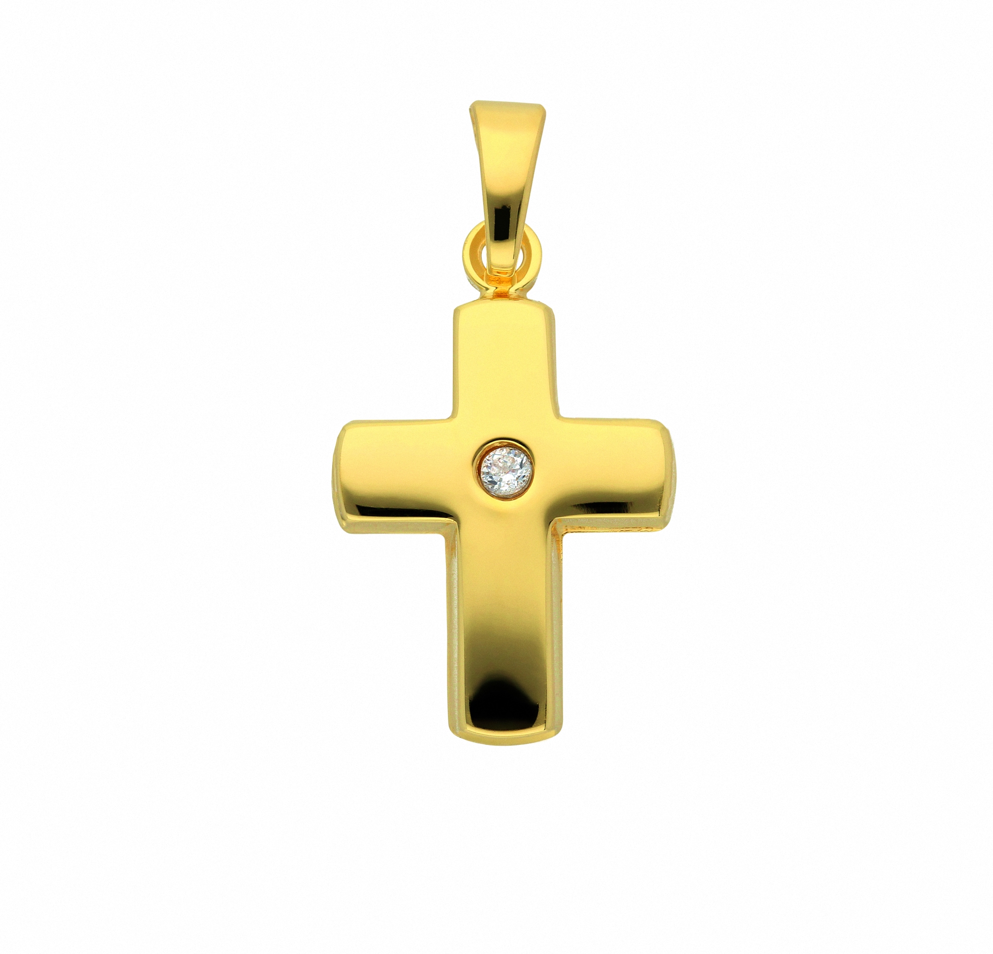 mit BAUR Kette bestellen Anhänger Kreuz mit online Gold - Zirkonia«, Set Halskette »333 Adelia´s | mit Anhänger Schmuckset