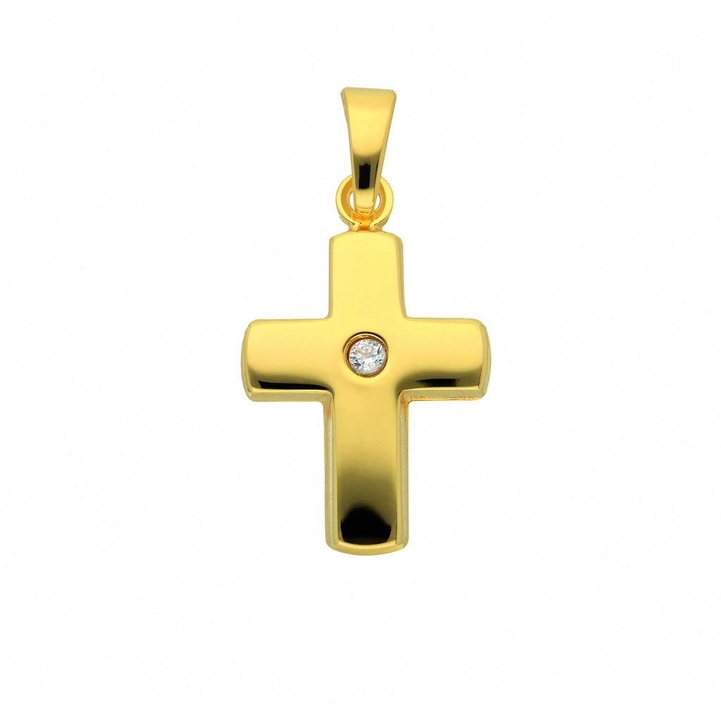 Adelia´s Kette mit Anhänger »333 Gold Kreuz Anhänger mit Zirkonia« Schmuckset Set mit Halskette