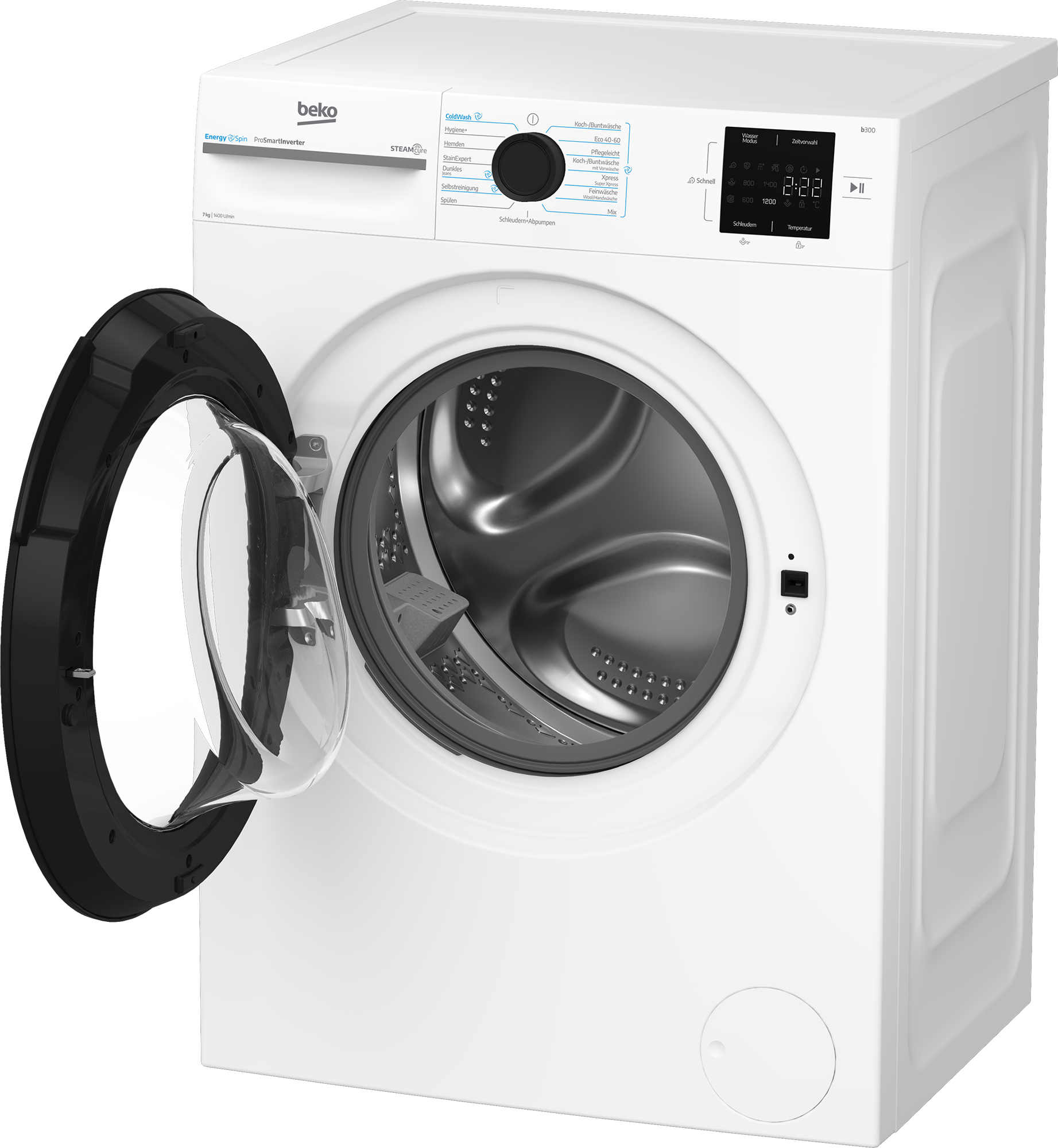 BEKO Waschmaschine »BM3WFU3741X« 7 kg 1400 U/min EnergySpin – optimierte Waschbewegungen für gründliche Reinigung.