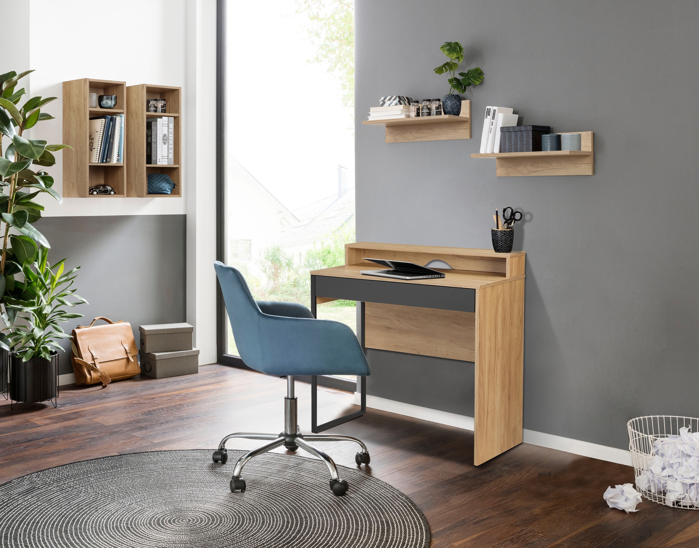 OTTO home Schreibtisch "Moid, Computertisch in modernem Design" Breite 80 c günstig online kaufen