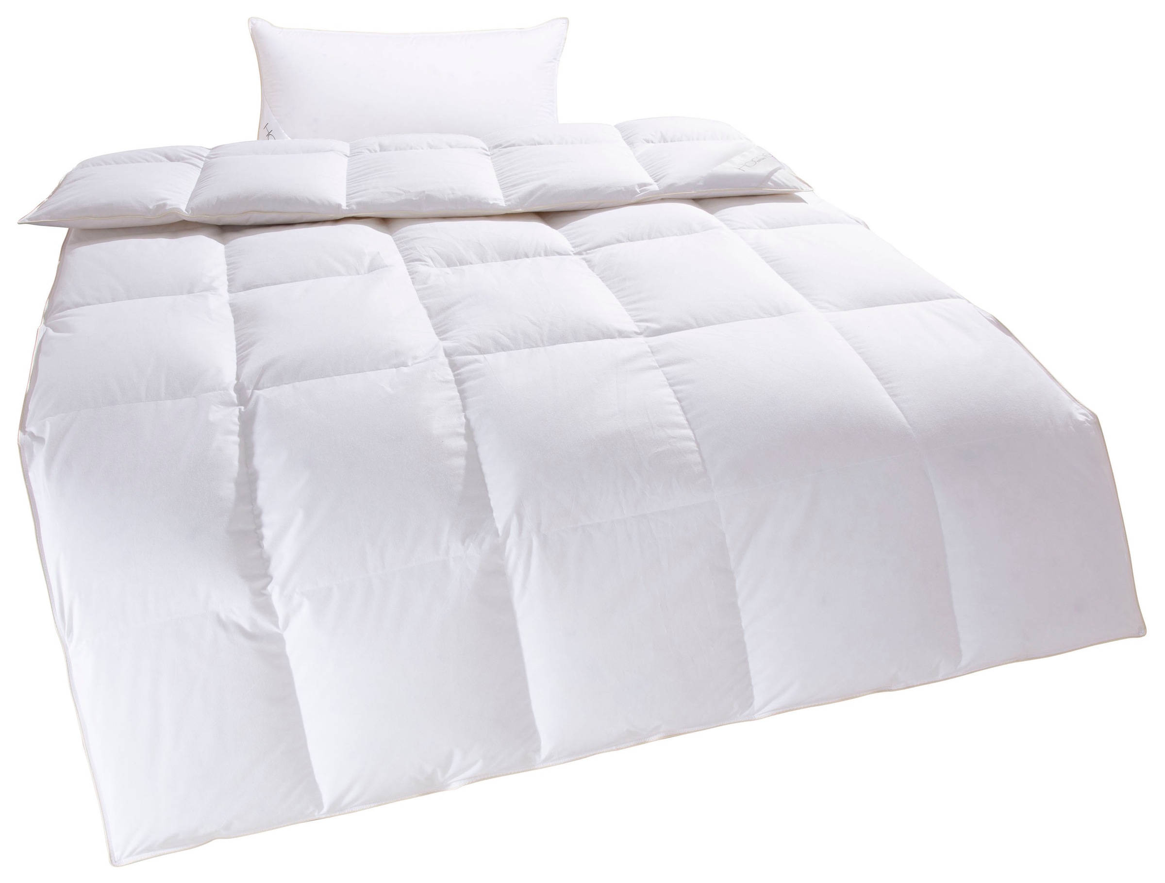 Home affaire Gänsedaunenbettdecke + Kopfkissen "Litrone Bettdecke 135x200 c günstig online kaufen