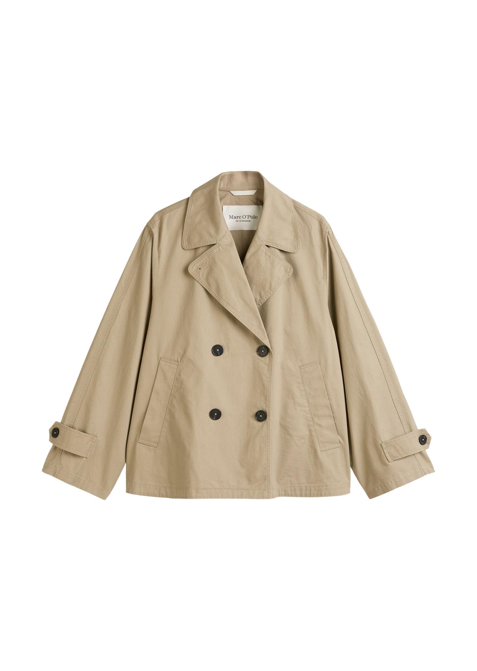 Marc O'Polo Outdoorjacke »aus Organic Cotton-Twill«, ohne Kapuze