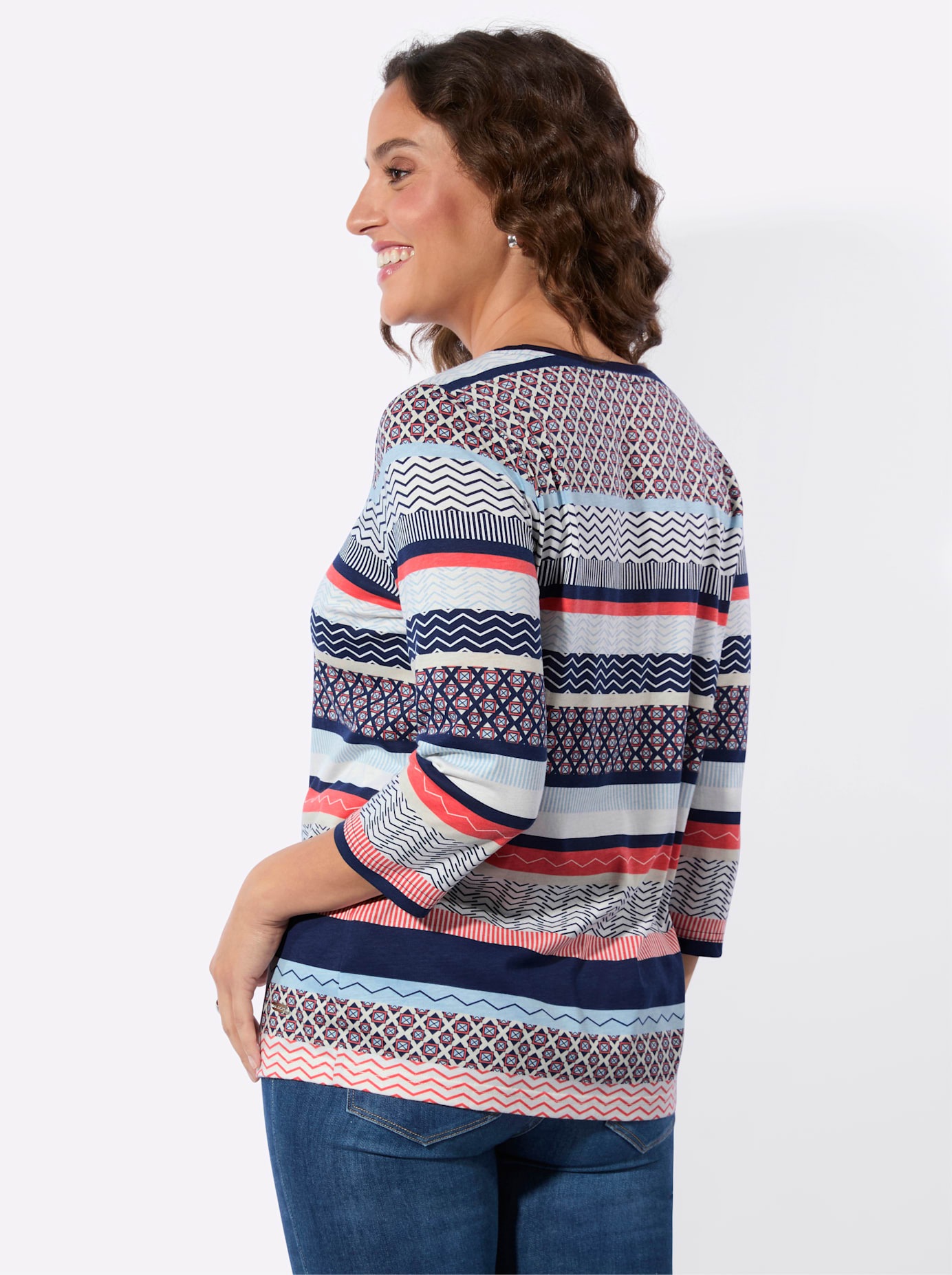 Thumbnail - Casual Looks Print-Shirt "3/4-Arm-Shirt", 1 tlg.