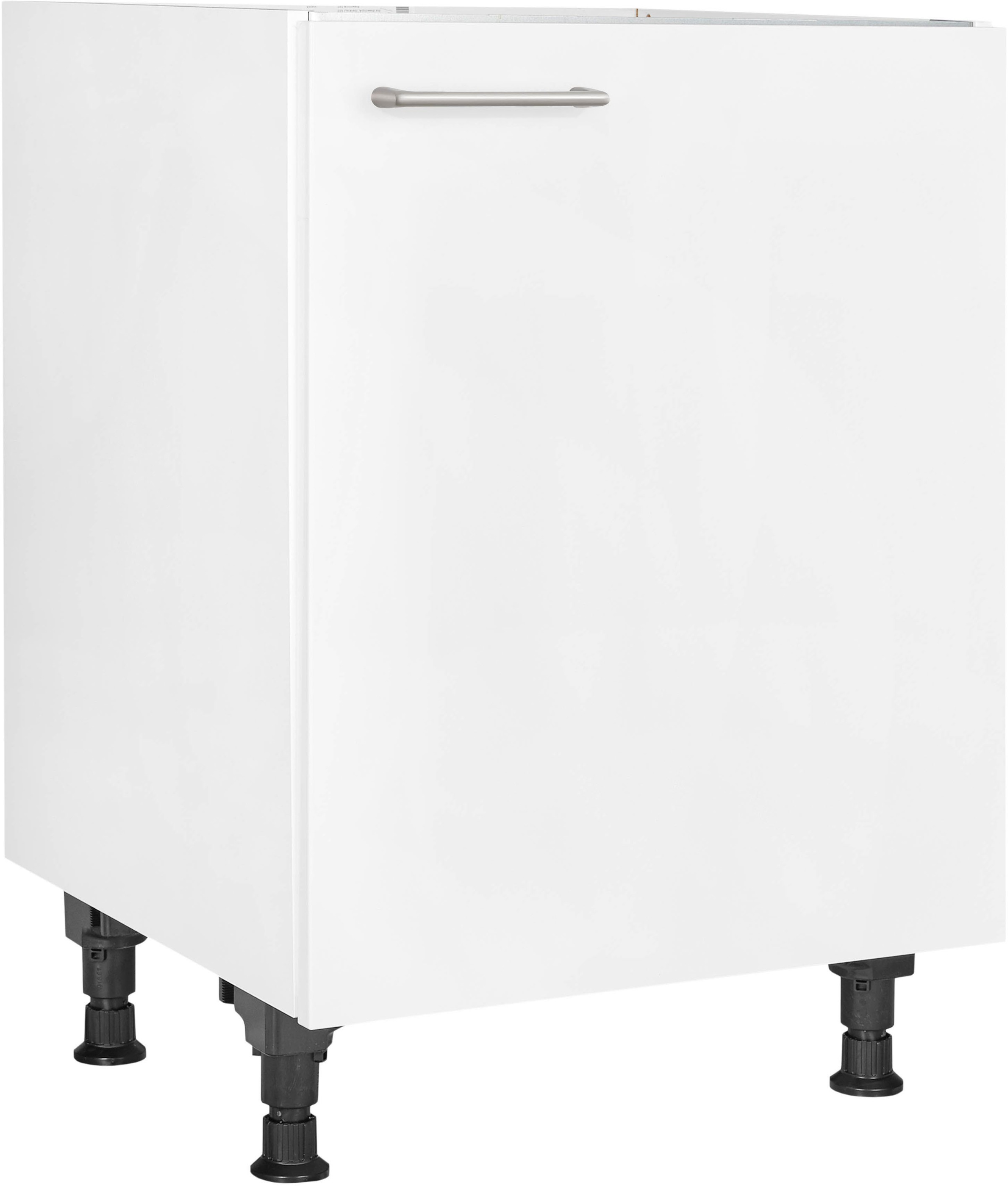 Spülenschrank NOBILIA, B:60cm H:87cm T:58,3cmfront: alpinweiß, korpus: alpinweiß, Küche, Schränke, ""Laser", Ausrichtung wählbar, vormontiert, in den