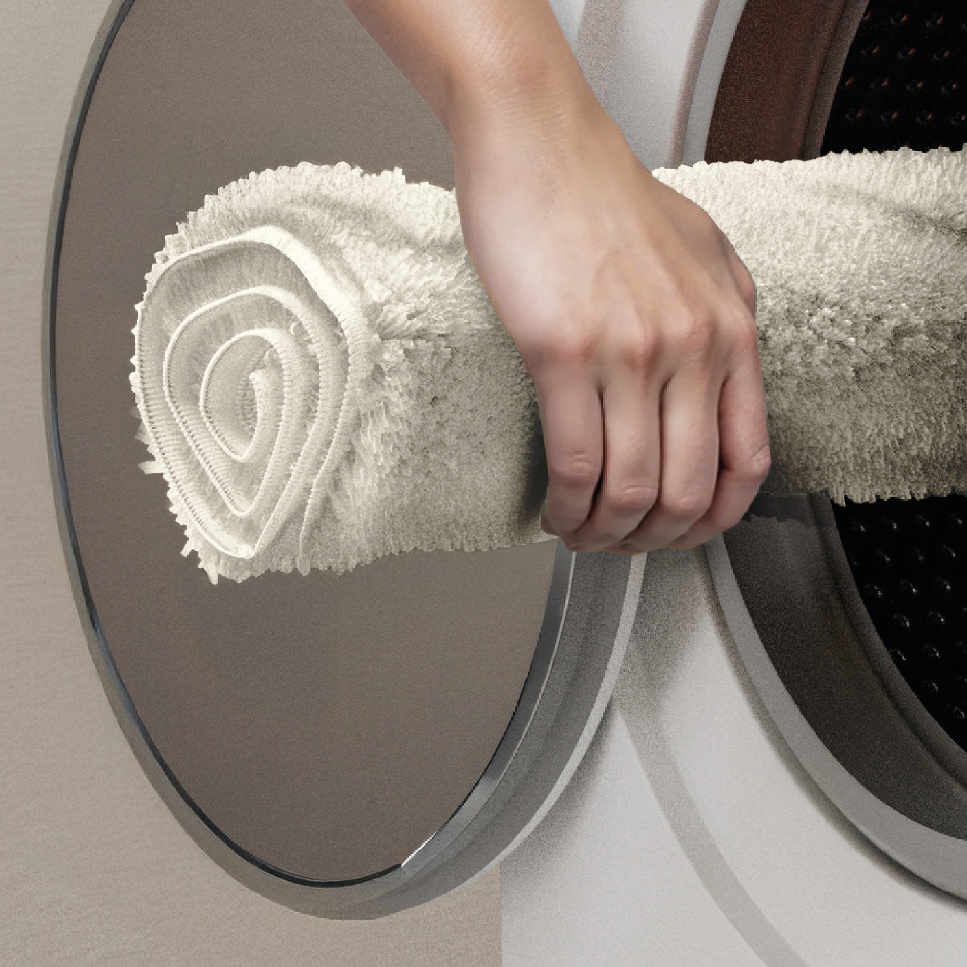 Grund Badematte »Ashtar, Badvorleger, Badezimmer Teppich, 3D-Design«, rutschhemmend beschichtet, schnell trocknend, Hoch-Tief-Design mit organischer Steinoptik, Made in Europe