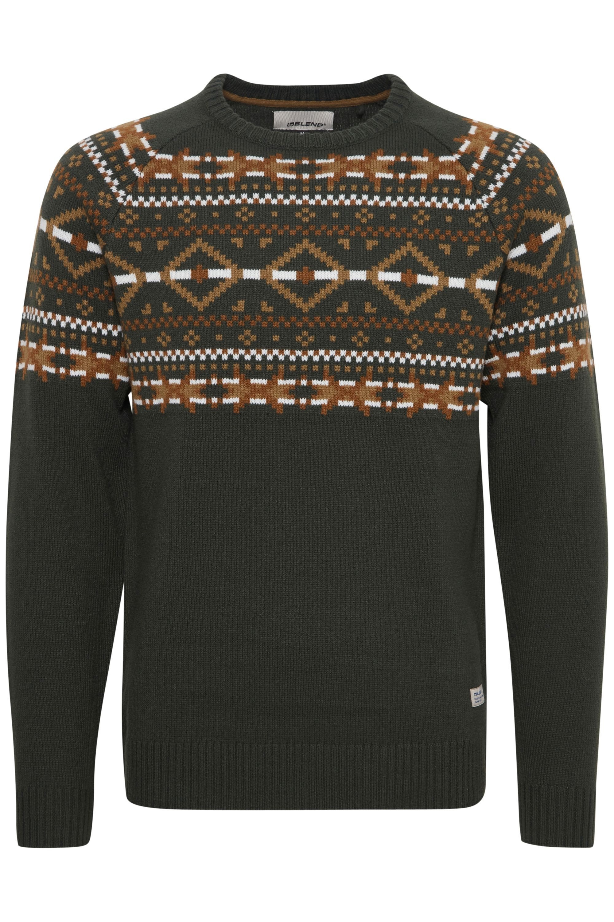 Blend Strickpullover "BHNilas" Weihnachtlicher Grobstrickpullover günstig online kaufen