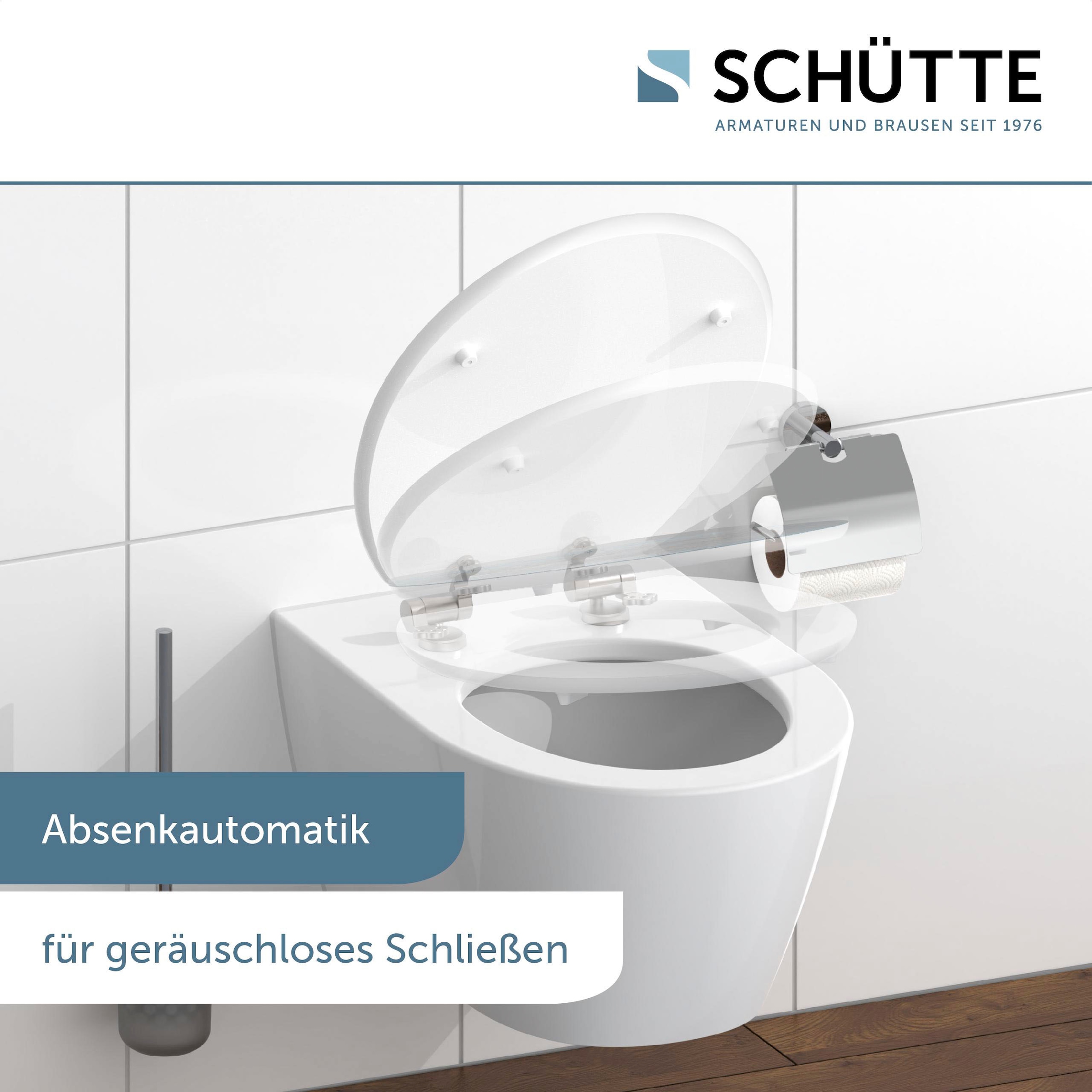 Schütte WC-Sitz »Shell Heart«, High Gloss mit MDF Holzkern, mit Absenkautomatik