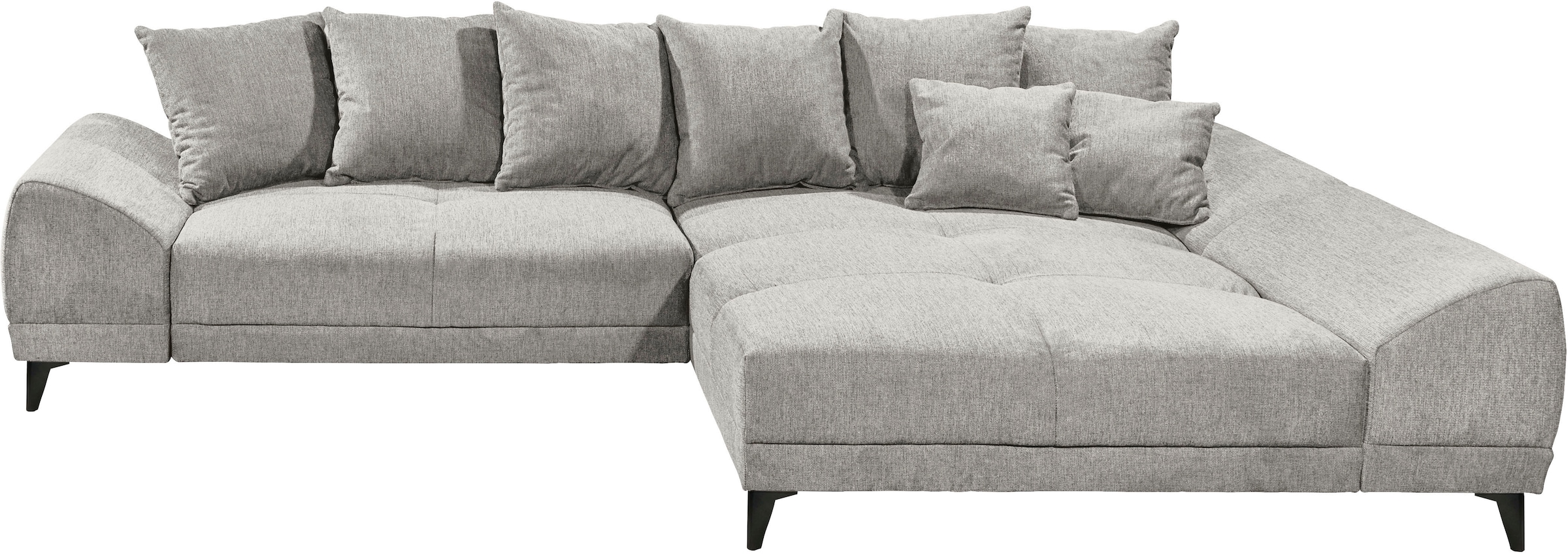 ED EXCITING DESIGN Ecksofa »Scott L-Form«, mit Bettfunktion, Bettkasten & 8 Zierkissen