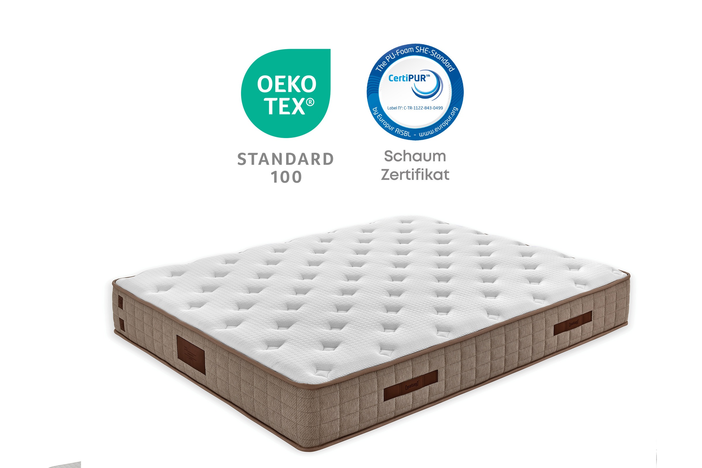 Yatas Bedding Taschenfederkernmatratze "Majestät First Class Cool&Wool, Mat günstig online kaufen