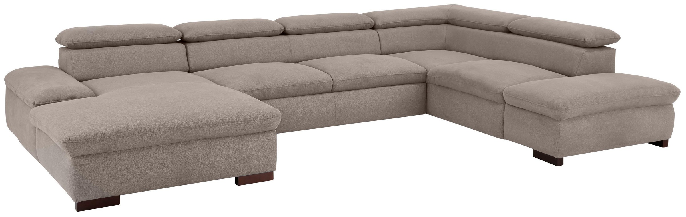 Home affaire Wohnlandschaft "Alberto U-Form" mit Kopfteilverstellung, wahlw günstig online kaufen