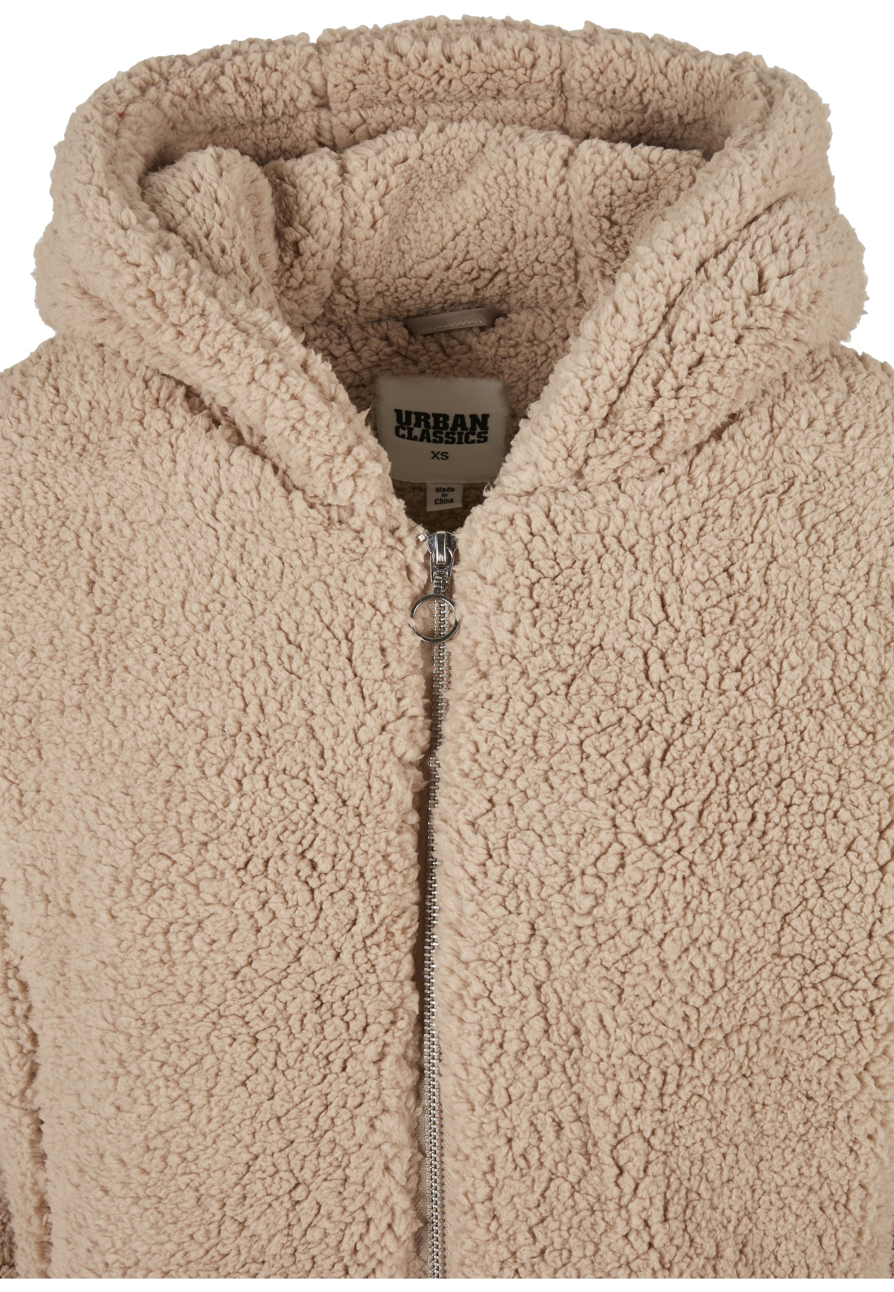 URBAN CLASSICS Allwetterjacke »Urban Classics Damen Ladies Sherpa Jacket« 1 Stk. tlg. mit Kapuze