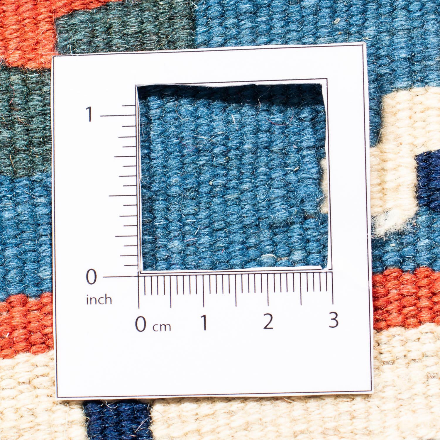 morgenland Wollteppich »Kelim - Oriental quadratisch - 103 x 93 cm - hellblau«, quadratisch, Wohnzimmer, Einzelstück