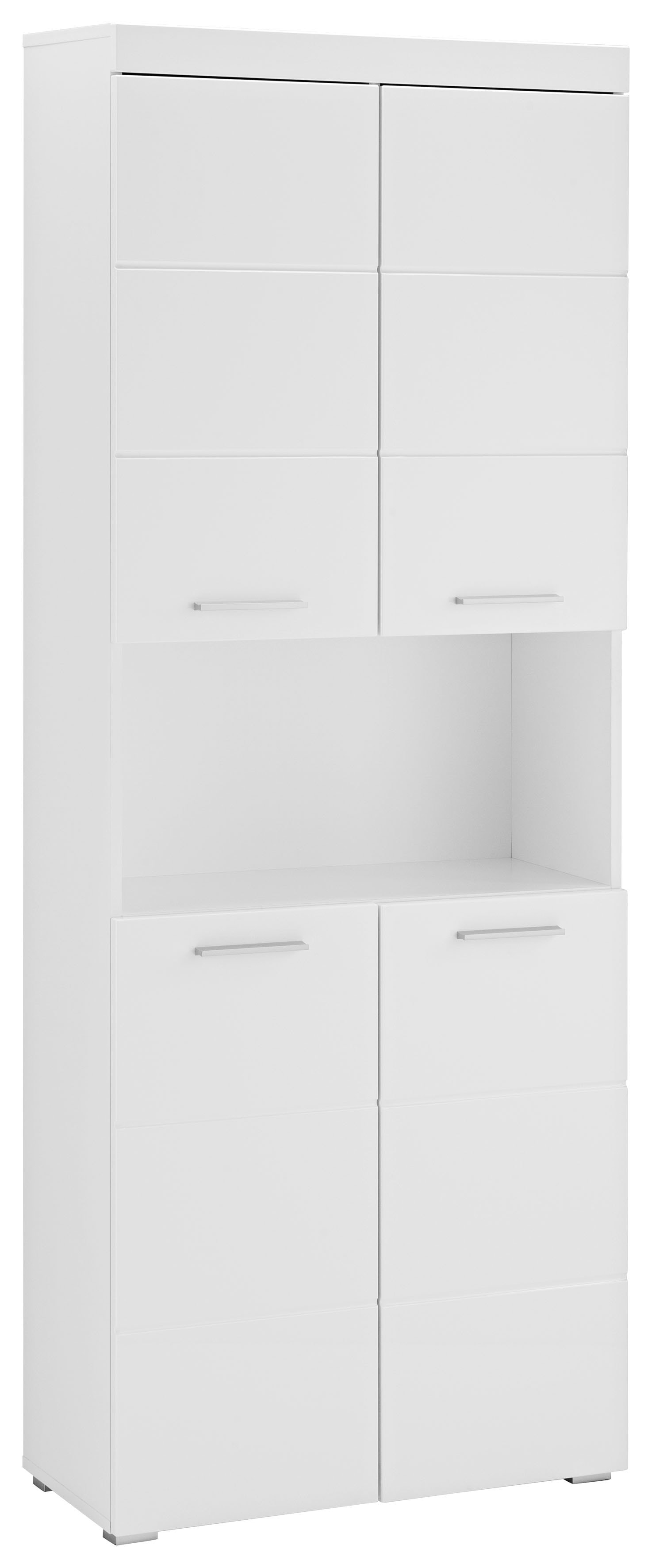 welltime Hochschrank "Avena" Badschrank 4-türig mit o. Fach und 4 Einlegeböden - B/T/H 73/31/190 cm