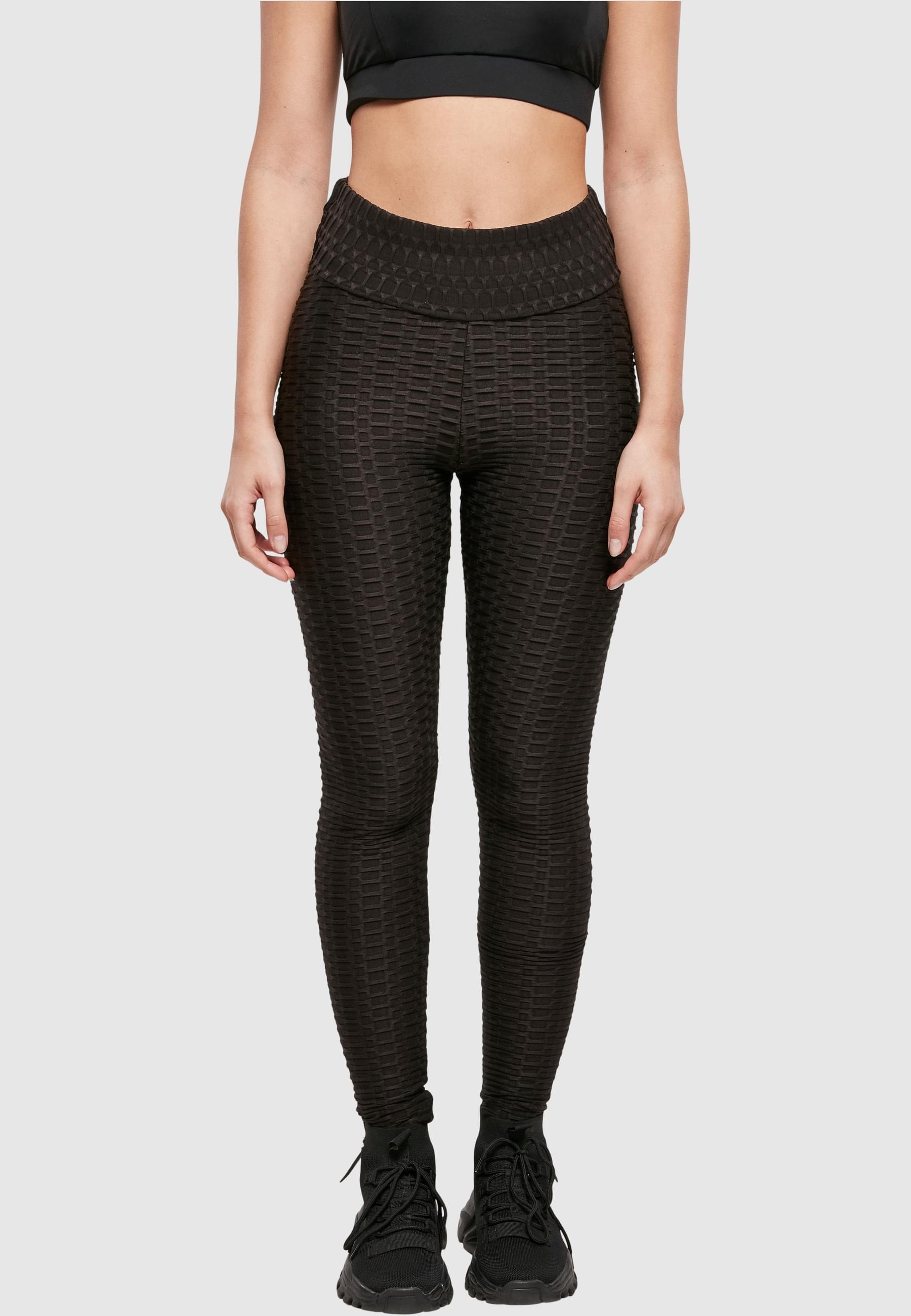URBAN CLASSICS Leggings »Urban Classics Damen Ladies High Waist Honeycomb Leggings«, (1 tlg.)