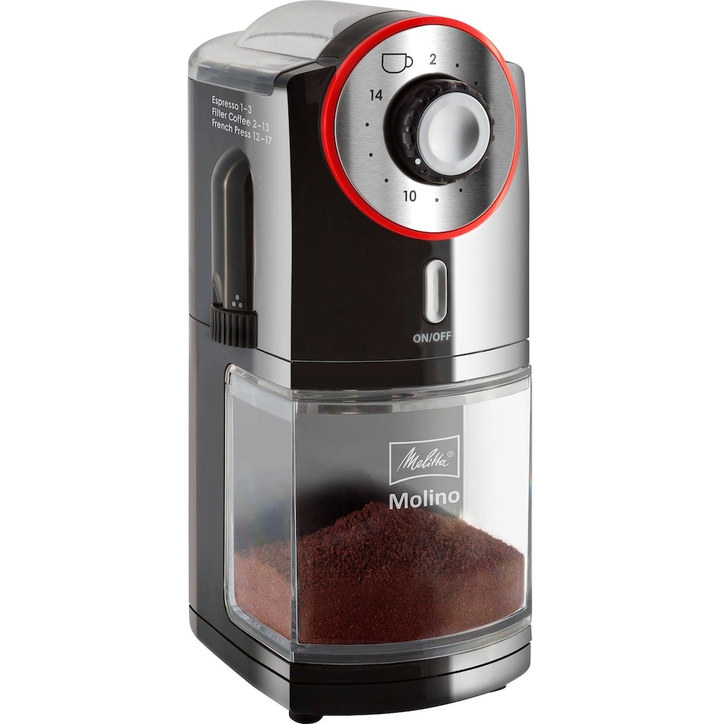 Melitta Kaffeemühle »Molino® 1019-01«, 100 W, Scheibenmahlwerk, 200 g Bohnenbehälter