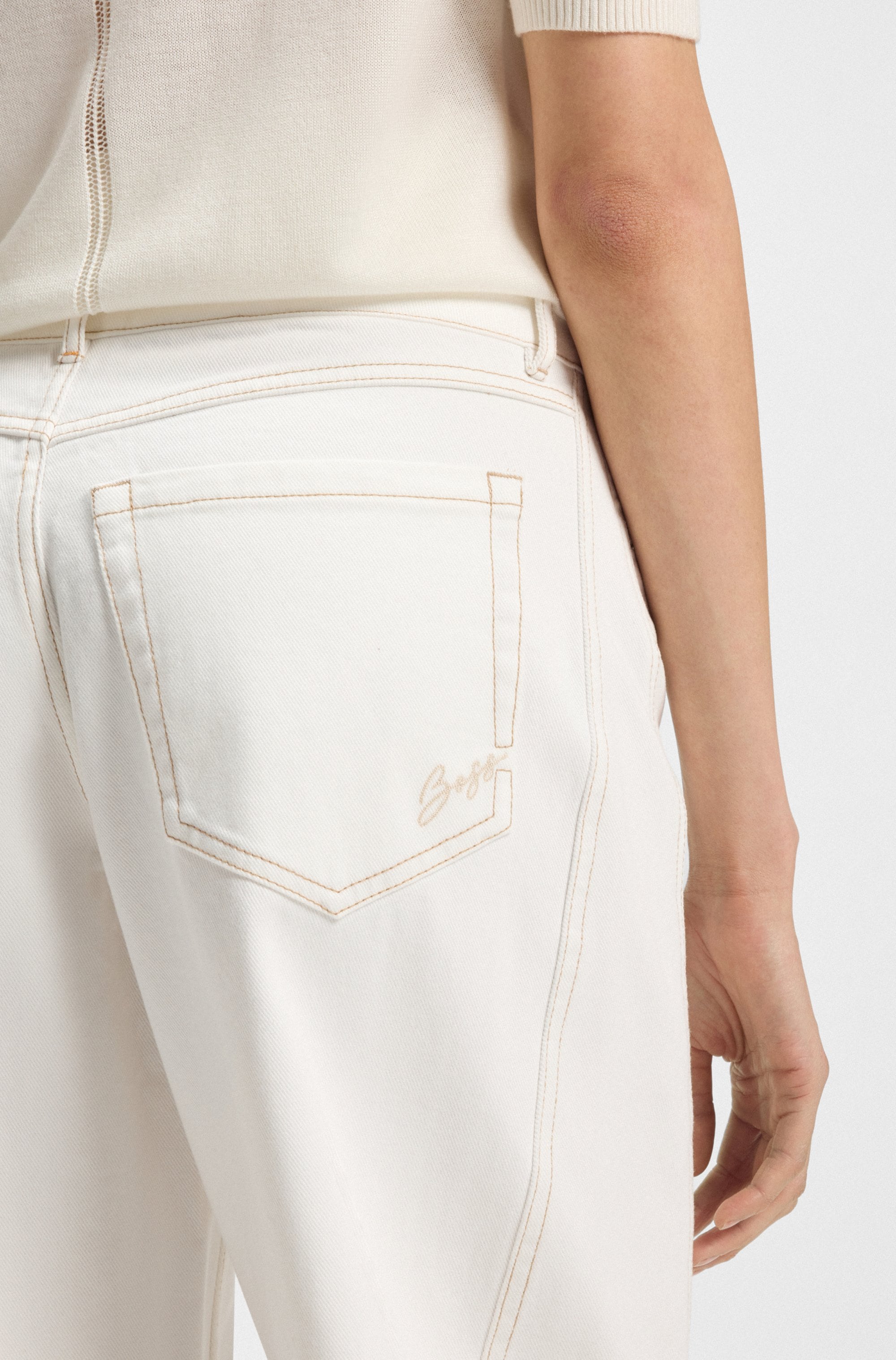BOSS ORANGE Webhose »TBaloon Premium Damenmode«, mit Ballon-Bein