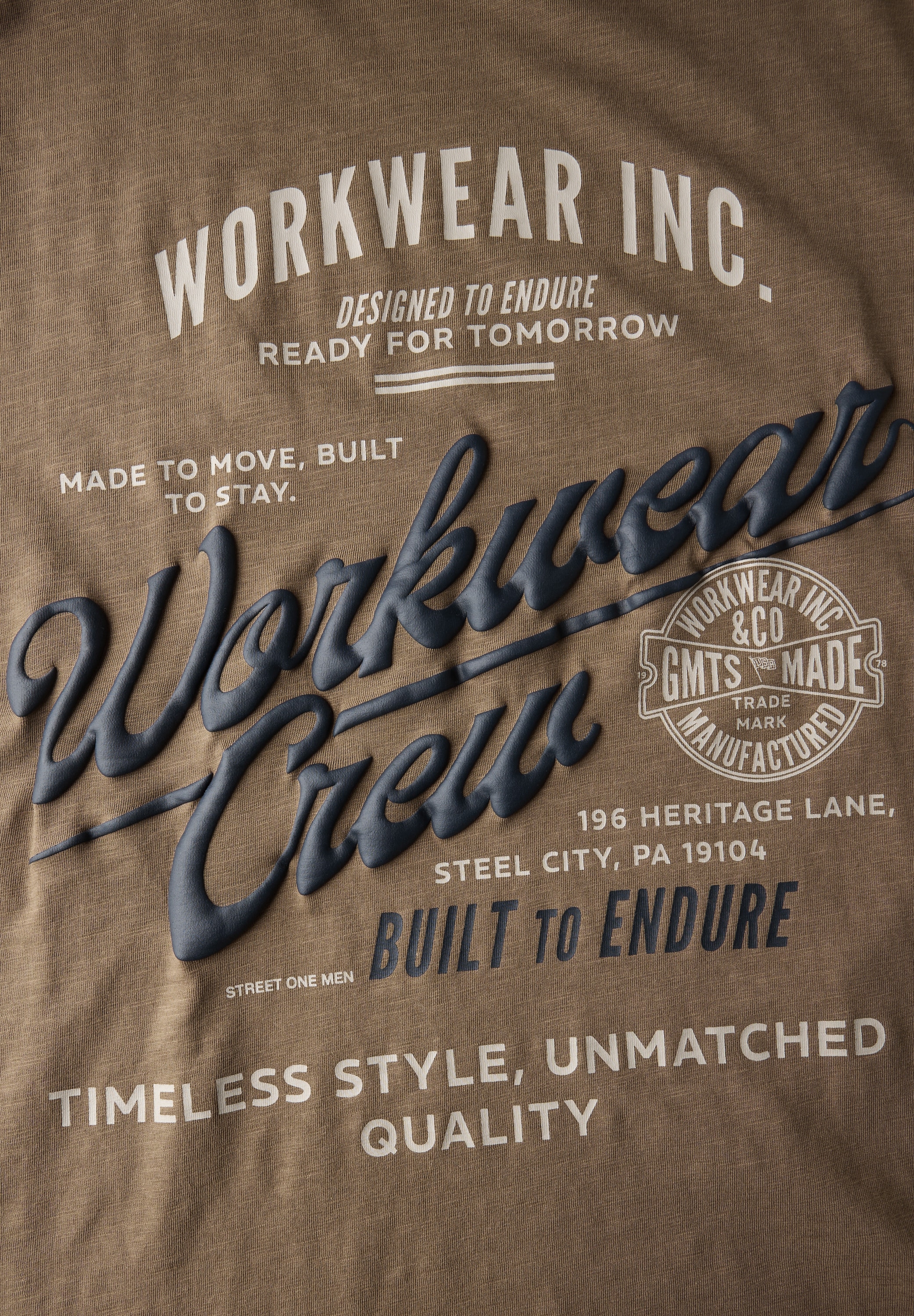 STREET ONE MEN T-Shirt, aus reiner Baumwolle