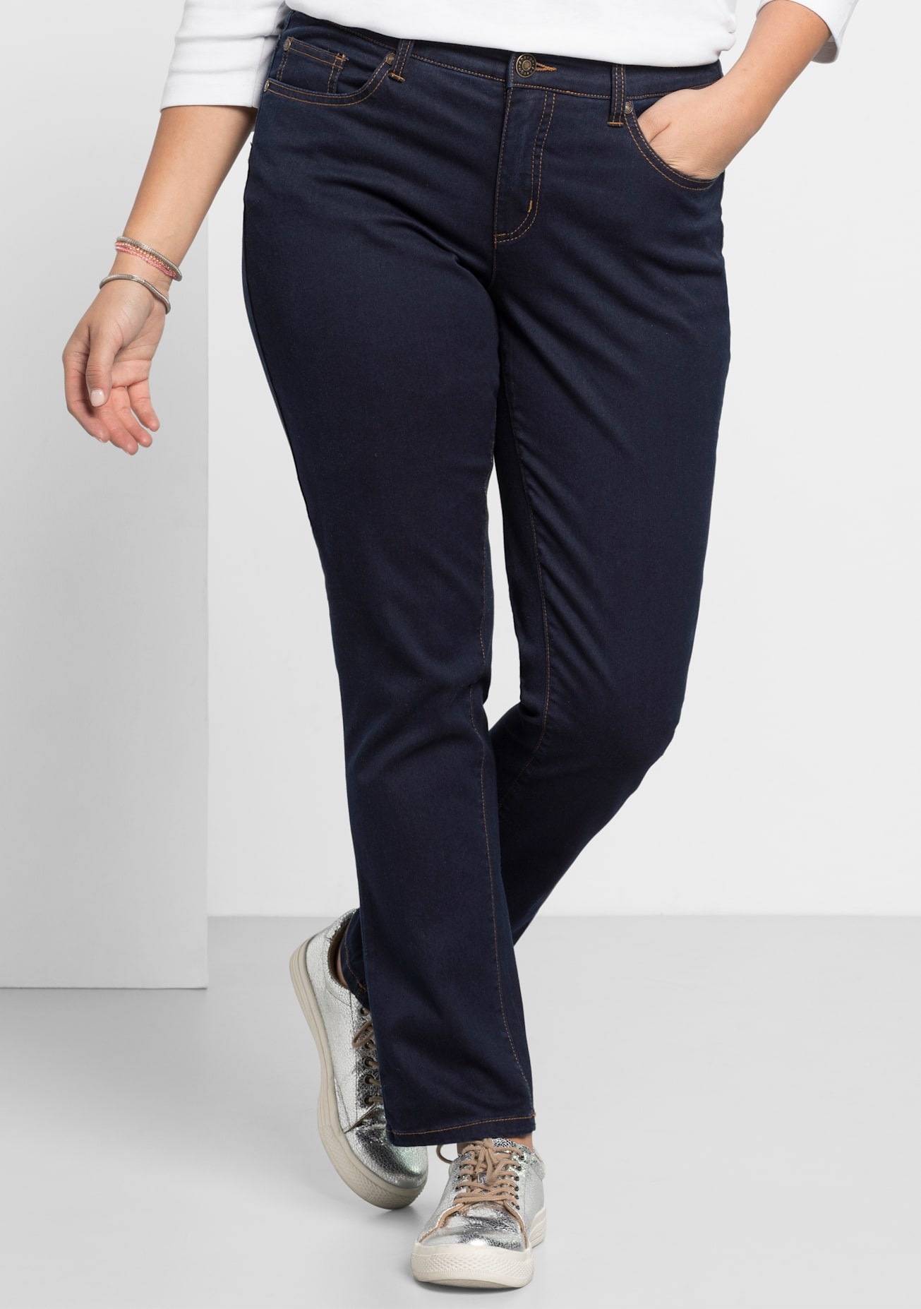 Sheego Stretch-Jeans 1 Stk. tlg. günstig online kaufen