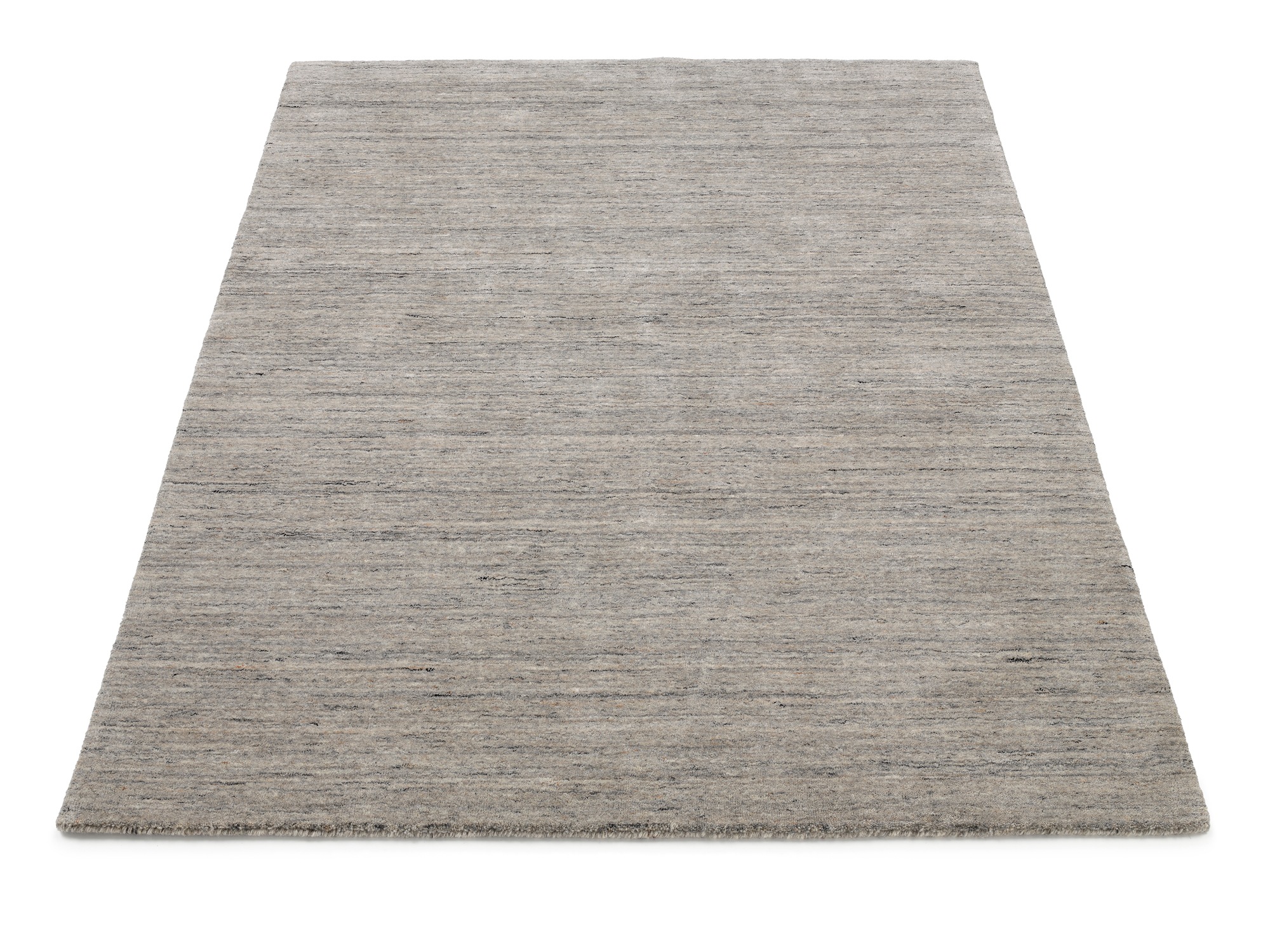 Wollteppich OCI DIE TEPPICHMARKE "SAMBIA", grau (grau, mix), B:120cm H:16mm L:180cm, Schurwolle, Teppiche, reine Wolle, Handloom, hochwertig verarbeitet, natürlich warm 2