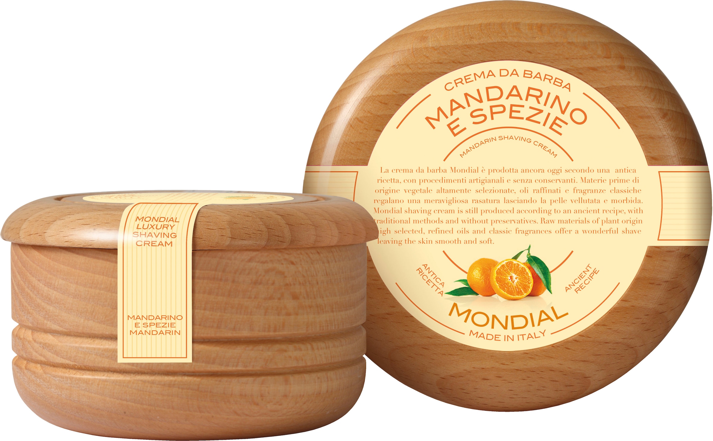 Mondial Spezie« Wooden »Luxury Mandarino Rasiercreme Shaving | BAUR Barberia Antica Cream e Bowl