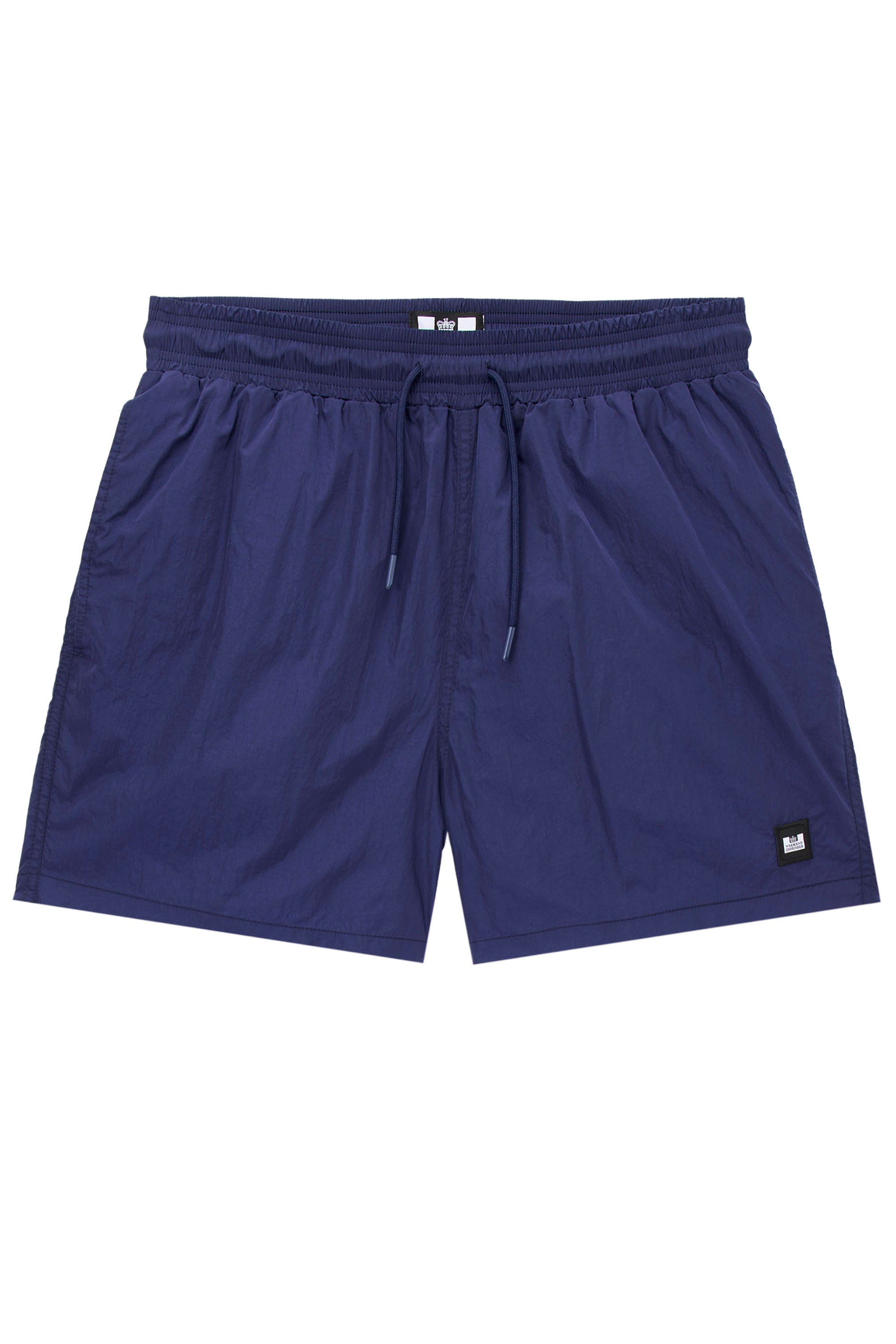 Badeshorts WEEKEND OFFENDER "STACKS SWIM SHORT Herren", Damen, Gr. XL, schwarz sapphire, 100% Nylon, Badehosen Badeshorts, Shorts Herren, leichte Sommerhose, kurze Hose, Badeshorts, Sale