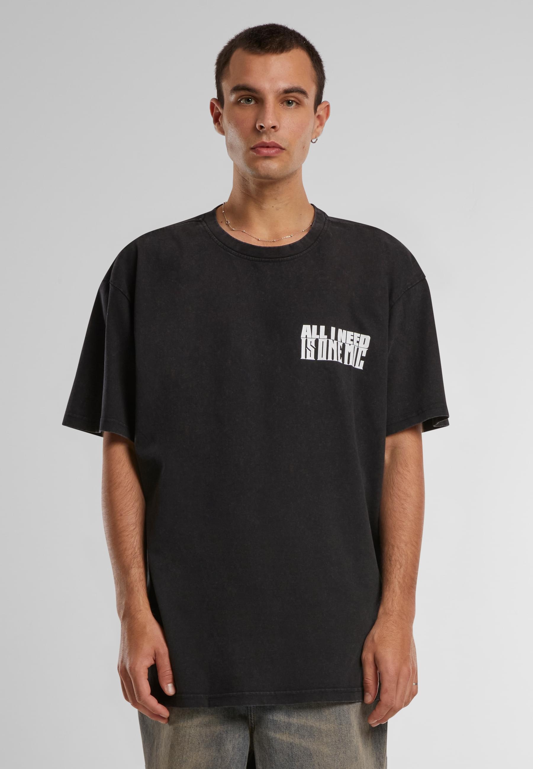 MisterTee T-Shirt »MisterTee Herren Nas Stillmatic Acid Washed Oversize Tee«, (1 tlg.)