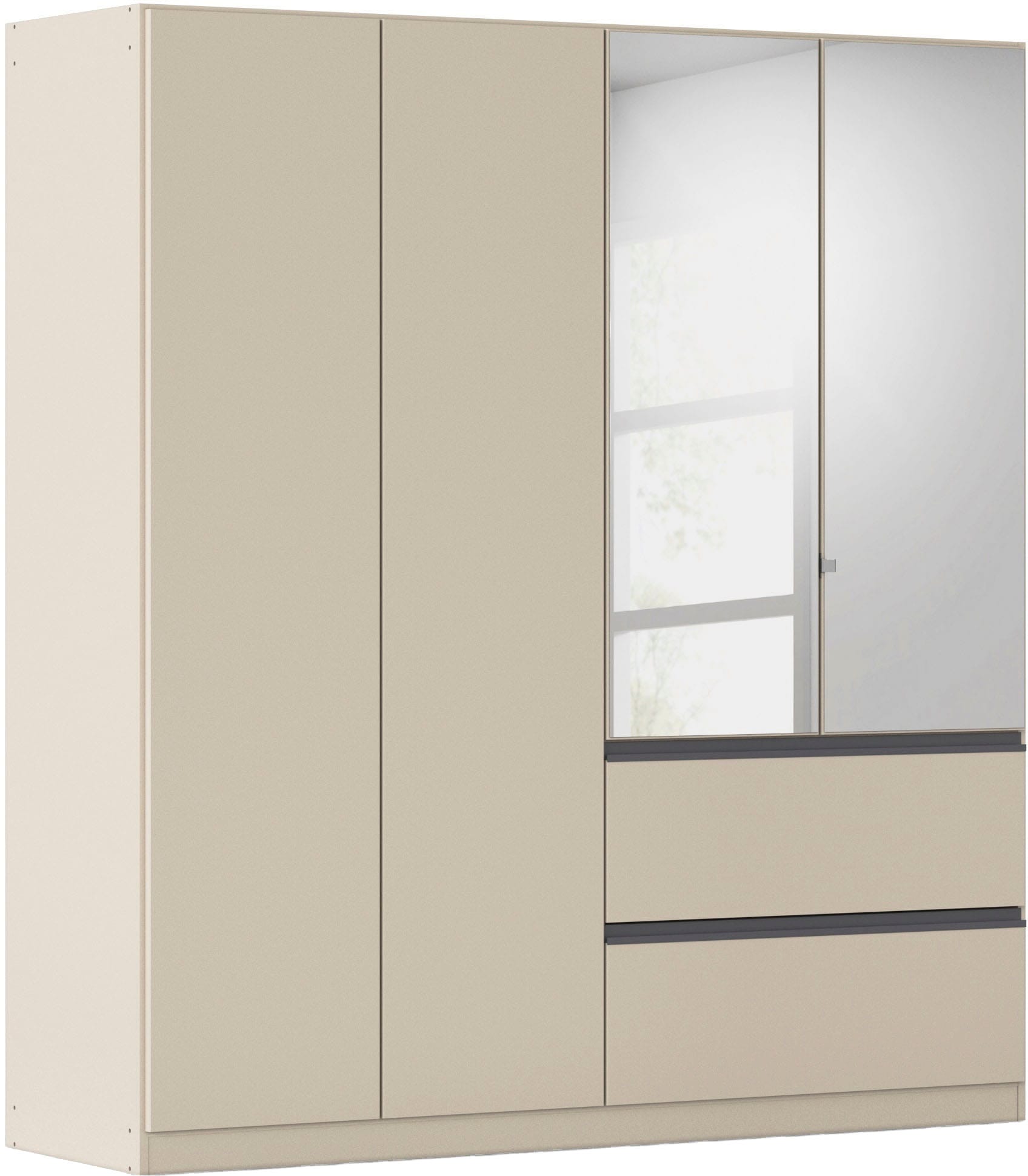 rauch Drehtürenschrank "Kleiderschrank Schrank Garderobe COSTA in den Breiten 91/136/181 cm" in 3 Ausstattungen BASIC/CLASSIC/PREMIUM, mit Spiegel, grifflose Front und Push-to-Open Funktion MADE IN GERMANY