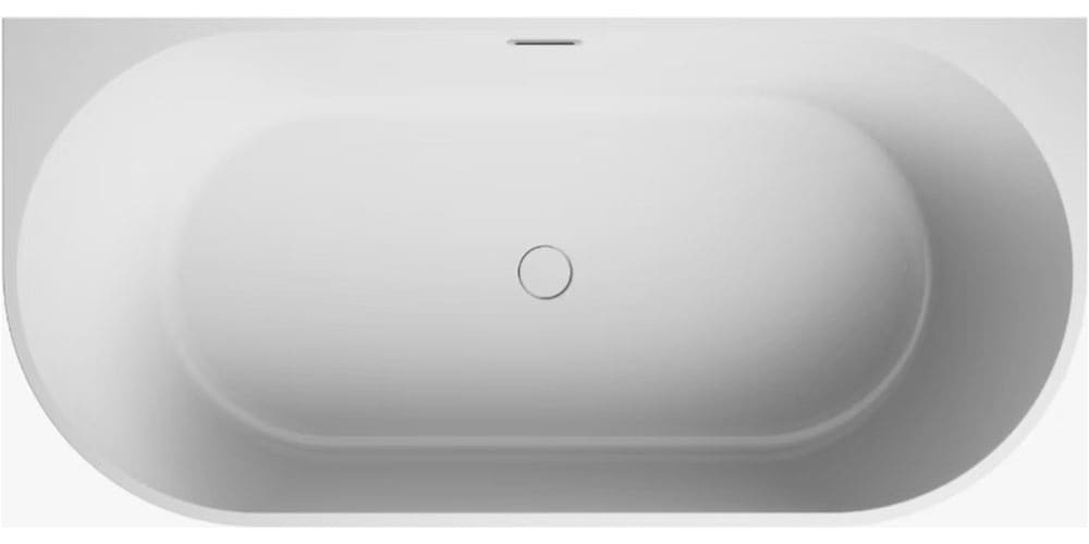 OTTO home Badewanne »Sines« Höhe 59 cm mit Ablaufstöpsel | verstellbare Füße | Überlauf wandanliegend, aus hochwertigem Sanitäracryl, mit Pop Up Ventil