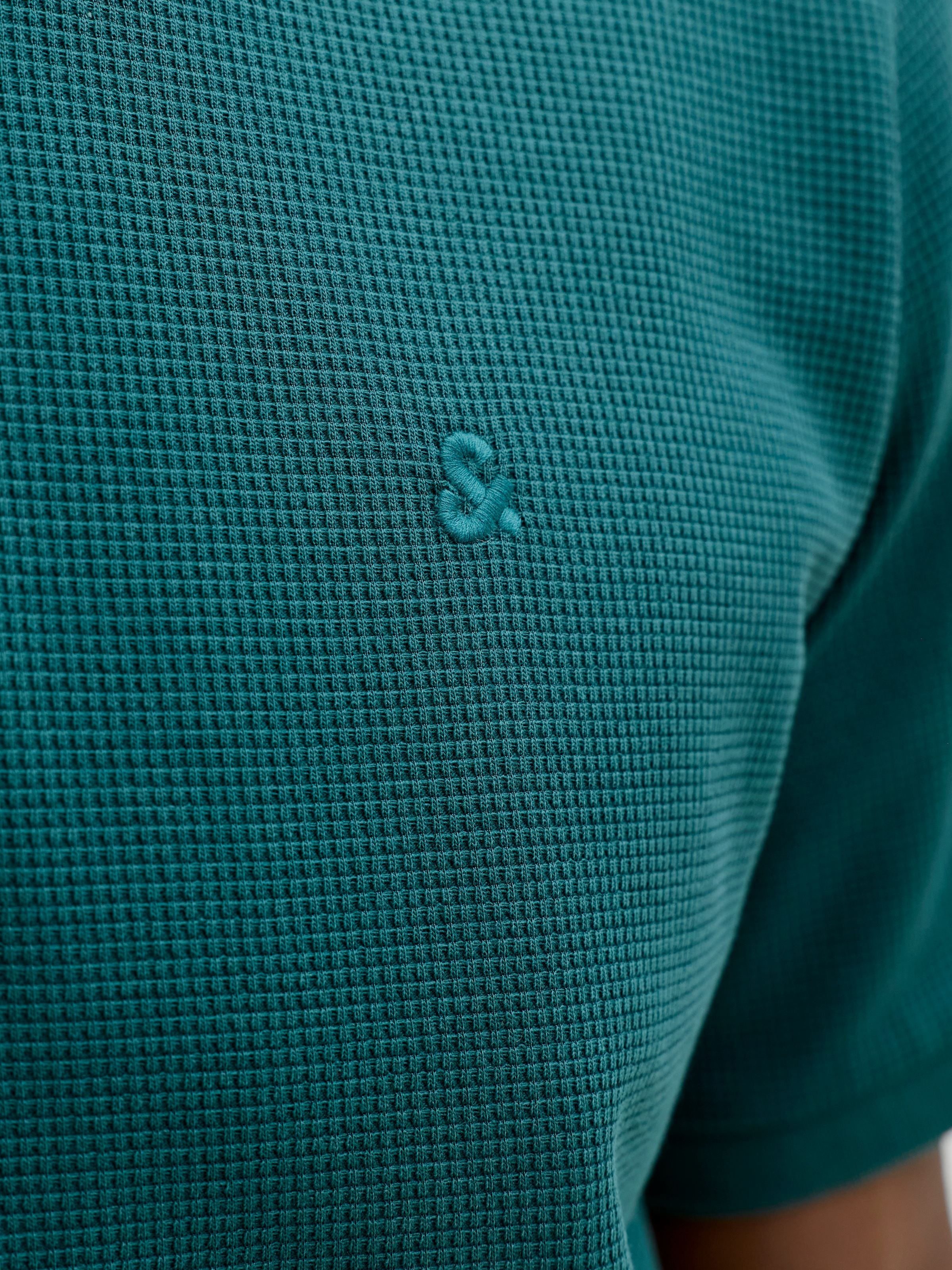 Poloshirt JACK & JONES "JJEAUSTIN POLO SS NOOS", Herren, Gr. L, atlantic deep detail:classic, Jersey, Obermaterial: 58% Polyester, 40% Baumwolle, 2% Elasthan, unifarben, regular fit normal, ohne Ausschnitt, gerader Abschluss, Shirts, Materialmix, regular  3
