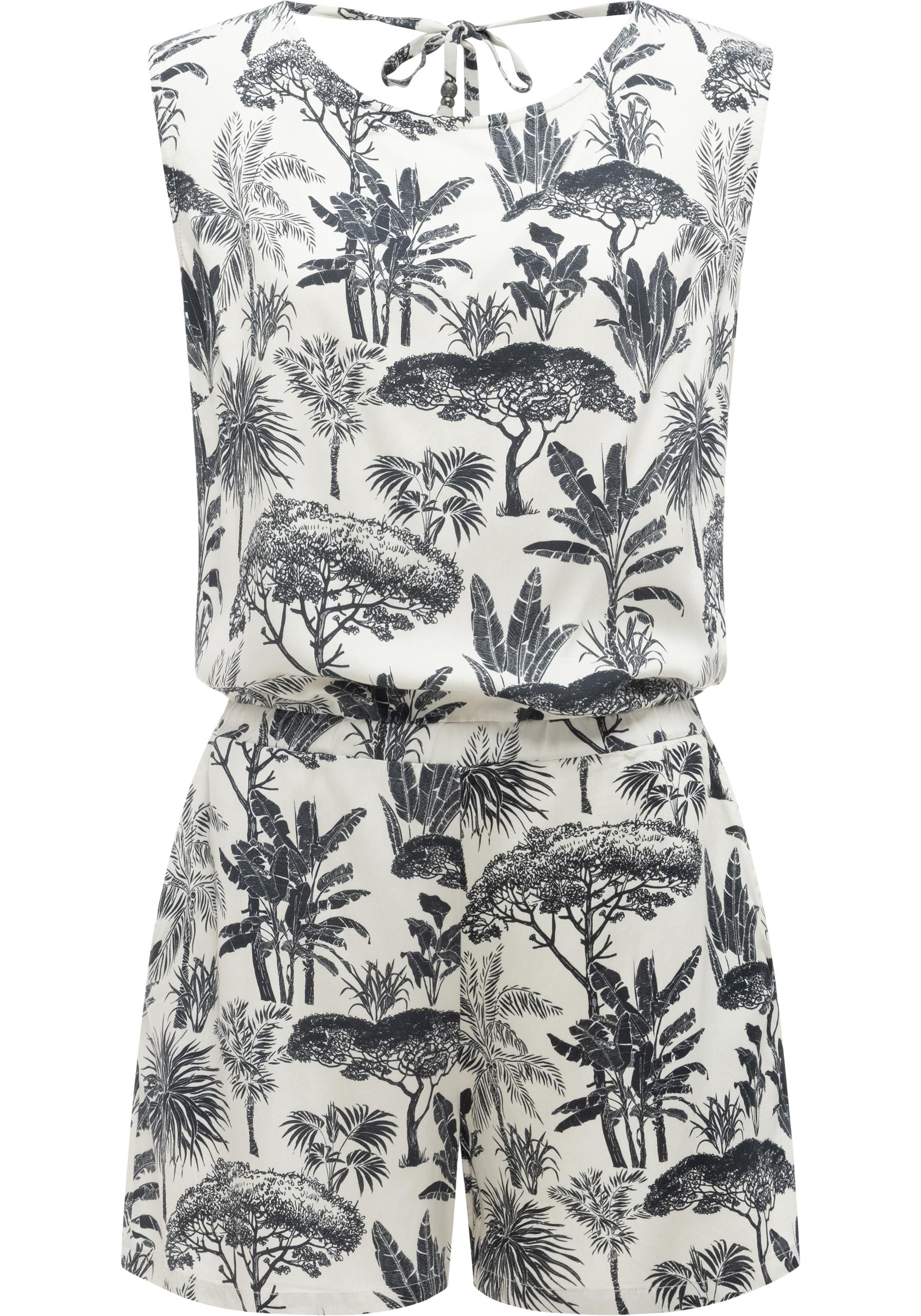 Ragwear Jumpsuit »Zella« schicker, kurzer Damen Overall mit floralem Print