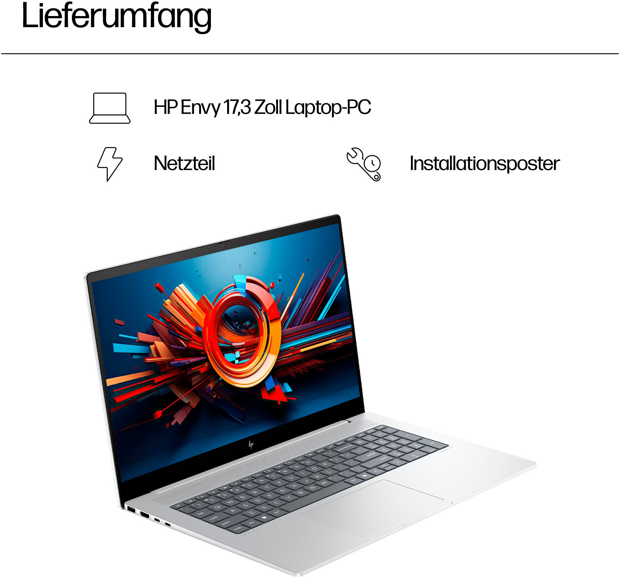 HP Notebook »17-da007«, 43,9 cm, / 17,3 Zoll, Intel, Core Ultra 7, ARC, 512 GB SSD, 17-da0074ng