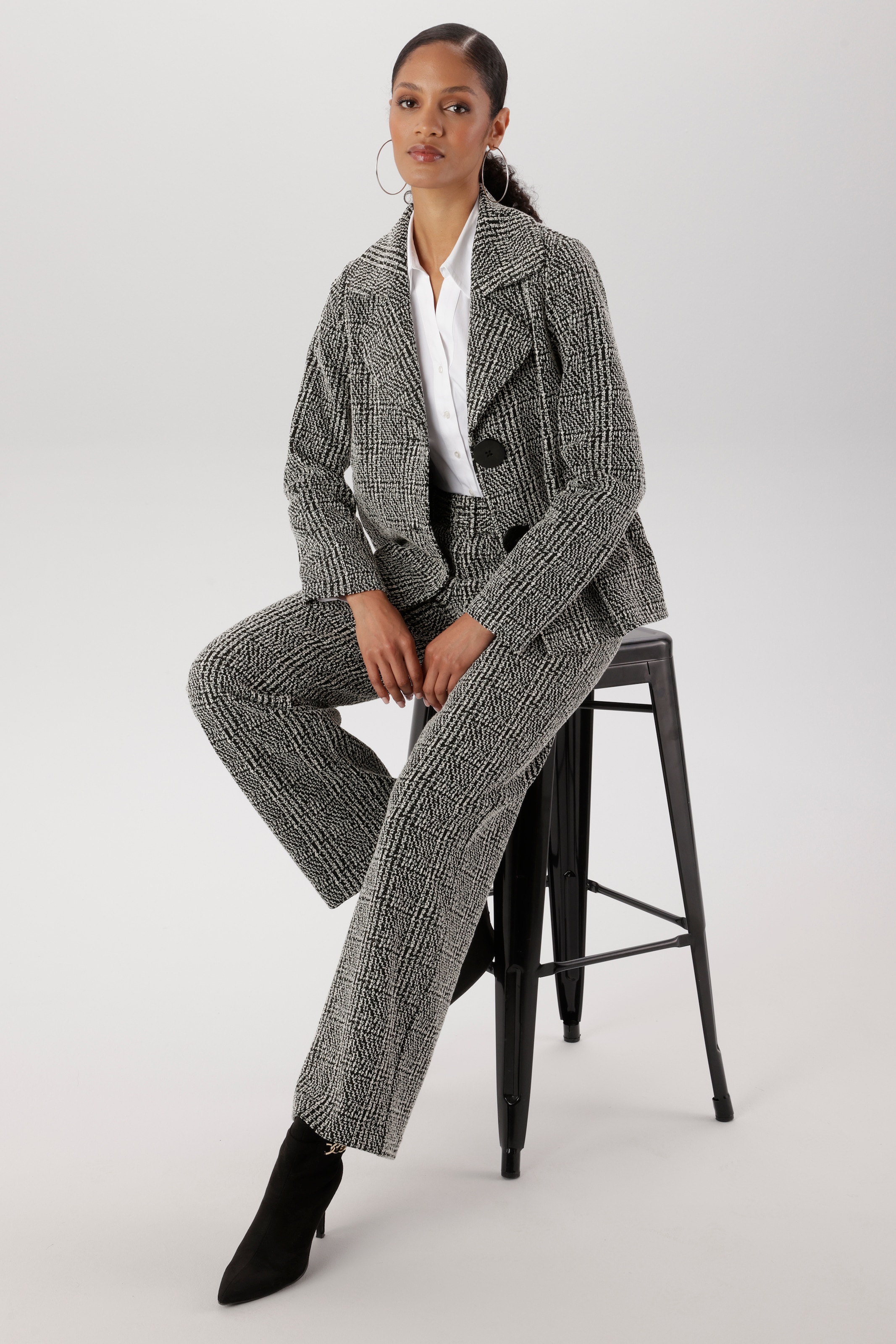 Aniston SELECTED Schlupfhose  mit Gürtel im gleichen Karomuster-Design - NEUE KOLLEKTION