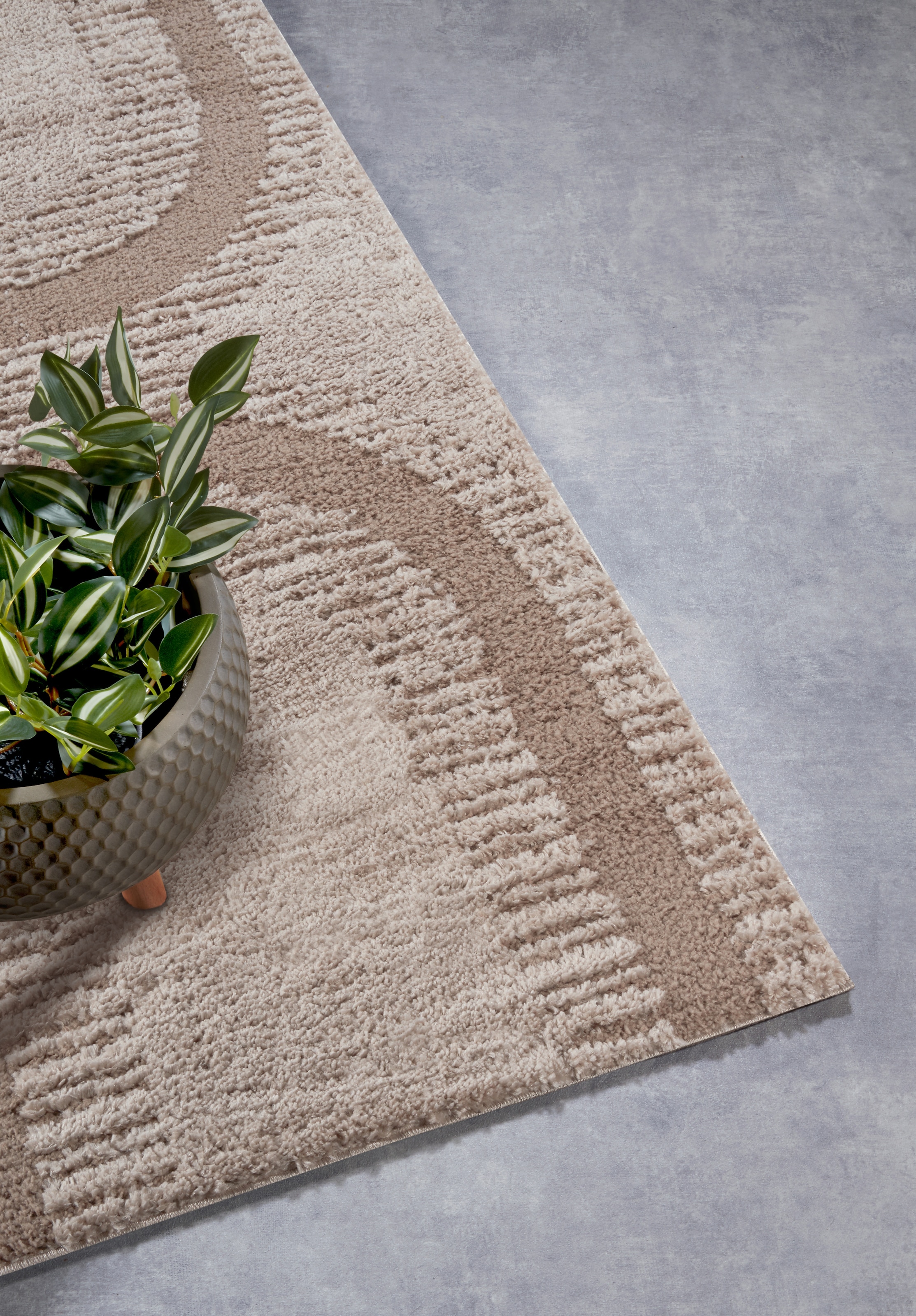 ELLE DECORATION Designteppich »Bartoux«, rechteckig, 18 mm Höhe, Hochflor, Shaggy, Läufer, weich, Langflor, modern, Hoch Tief Effekt