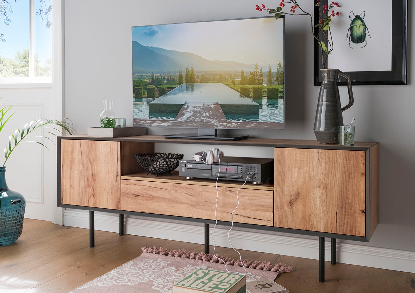 Paroli Sideboard "Susa", Breite 165 cm, 2 Türen günstig online kaufen