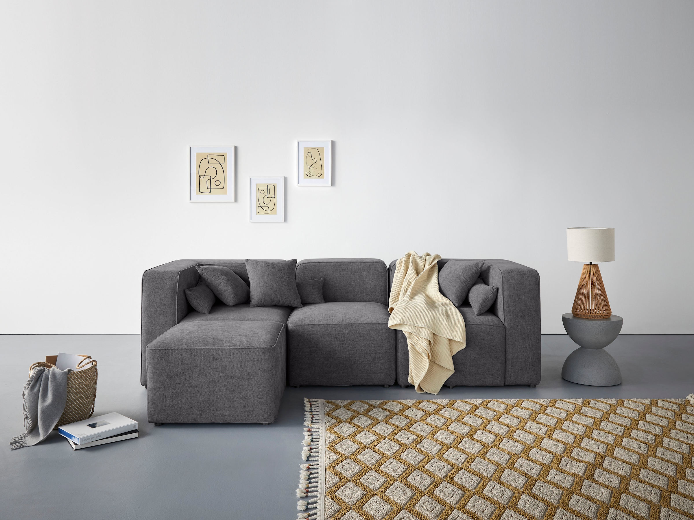 Home affaire 3-Sitzer "Sundstrup L-Form" Modulserie, individuelle Zusammens günstig online kaufen