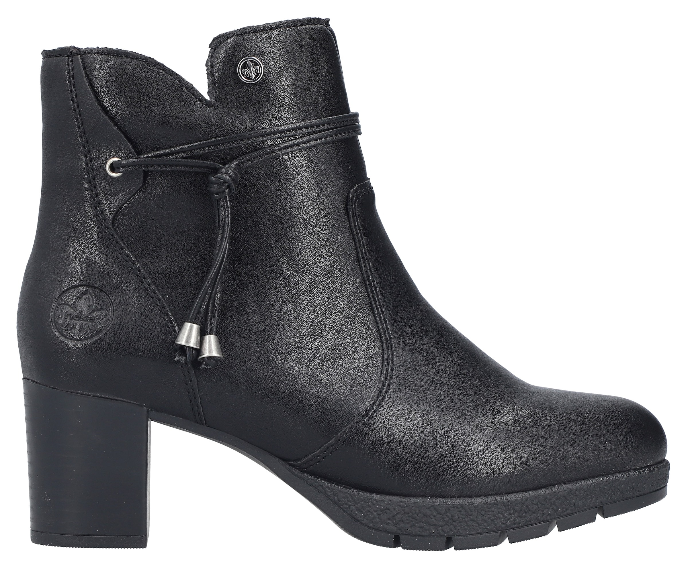 Rieker Stiefelette, Businessstiefelette, Blockabsatz, Boots mit Innenreißverschluss