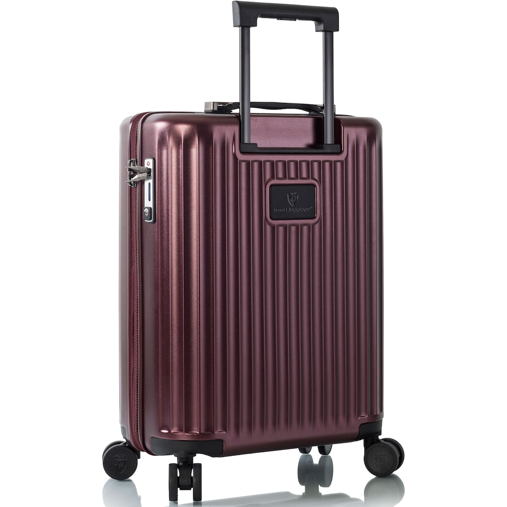 Heys Hartschalen-Trolley »Smart Luggage®, 53 cm, Burgund«, 4 Rollen