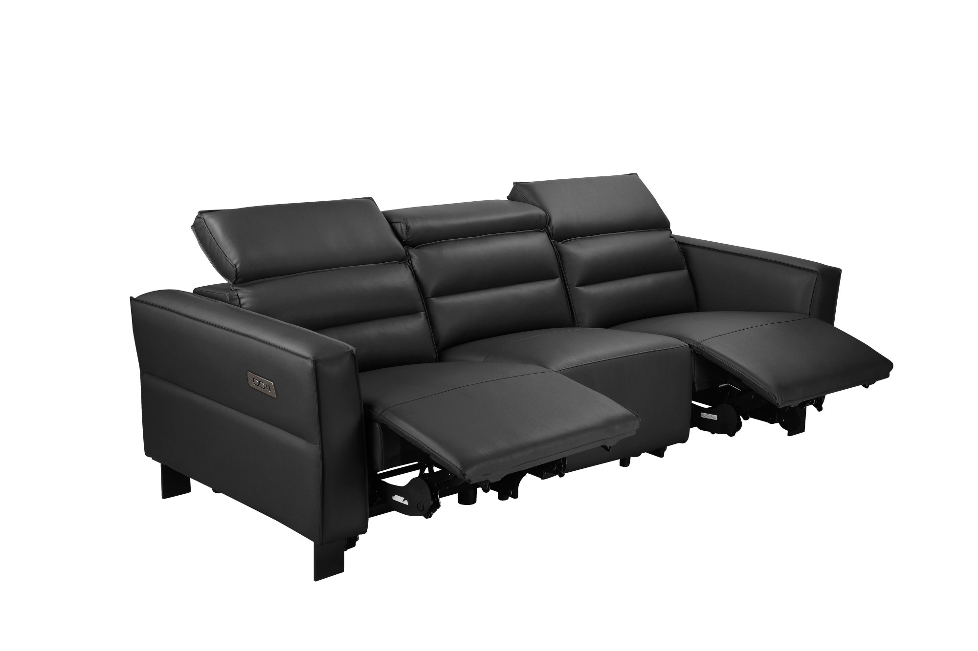 Places of Style 3-Sitzer »Carpari, 224cm, manuelle od. elektrische Relaxfunktion in 2 Sitzen«, mit USB-A/C, Kopfteilverstellung, Echtleder, Kunstleder, Webstoff